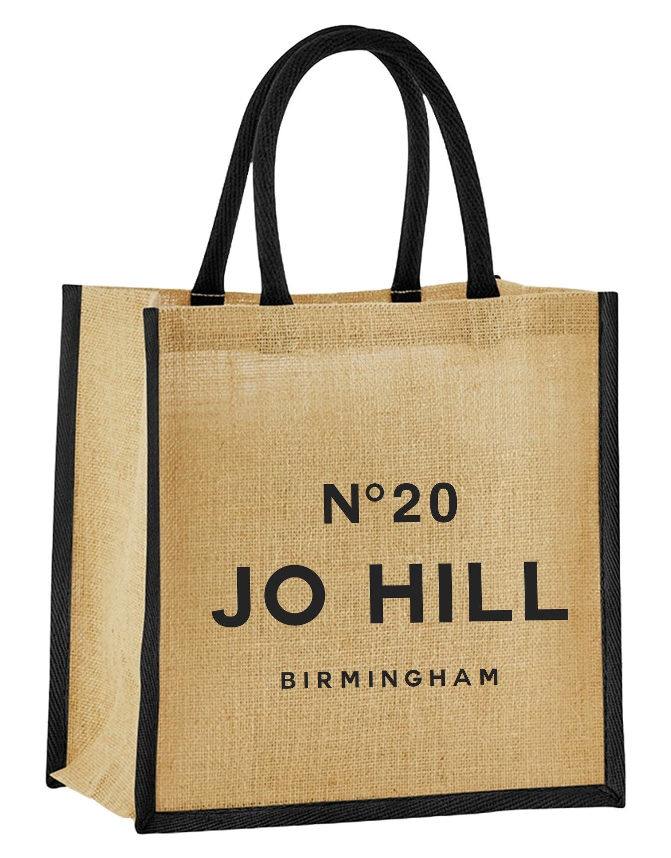 Personalised Birthday Gift Jute Bags Name Age Travel Celebration Tote 21st 30th 40th 50th 60th