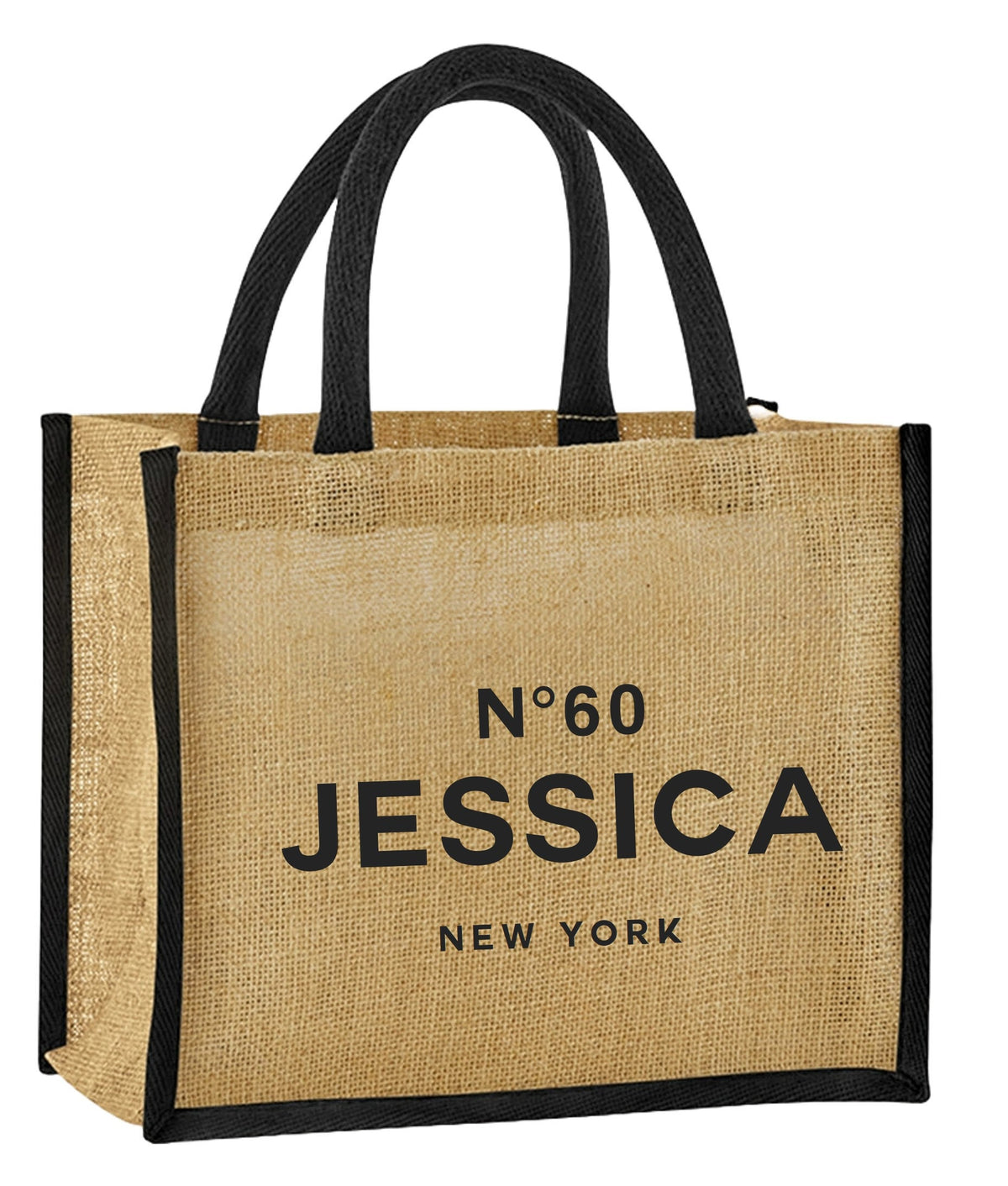 Personalised Birthday Gift Jute Bags Name Age Travel Celebration Tote 21st 30th 40th 50th 60th