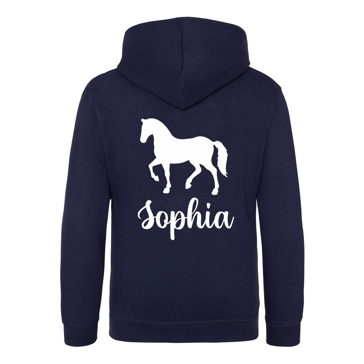 Girls Personalised Name Horse Riding Hoodie Pony Rider Club Sweatshirt Jacket