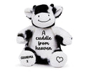 Personalised A Cuddle From Heaven Keepsake Memory Gift Black & White Cow Plush Teddy Bear Cuddly Toy