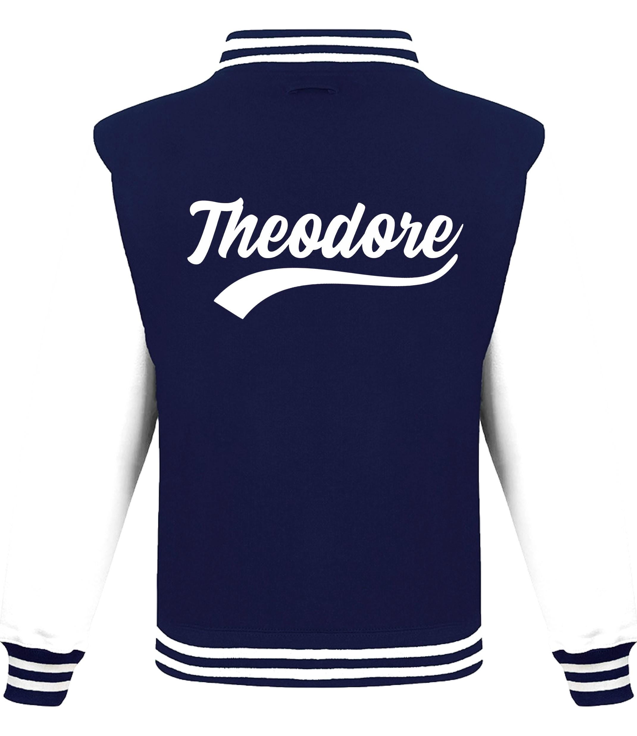 Kids Personalised Name Baseball Varsity Jacket Childrens Custom Letterman College Baseball