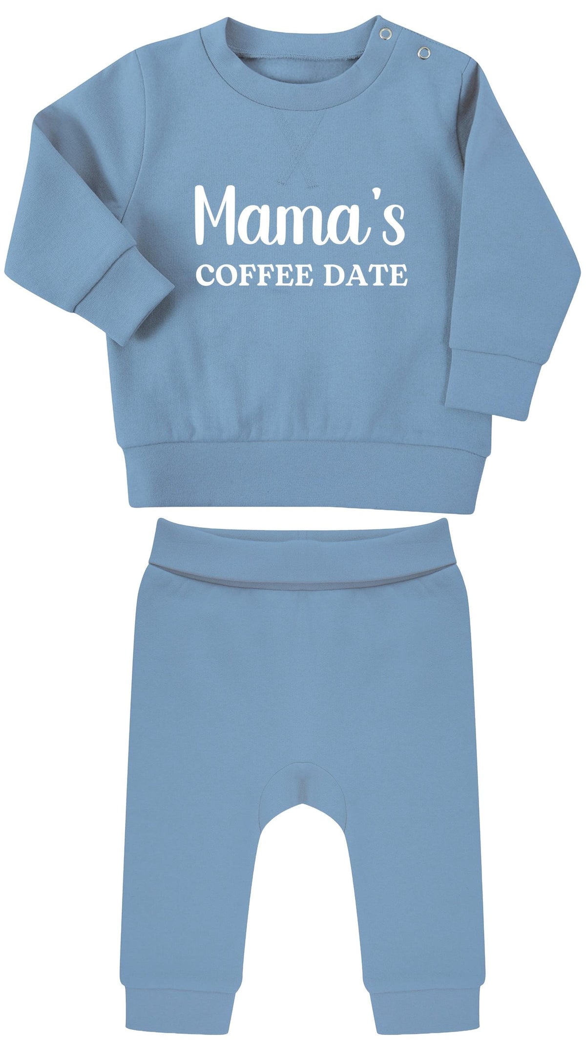 Mama's Coffee Date Baby & Toddler Sustainable Sweatshirt and Joggers Outfit Set