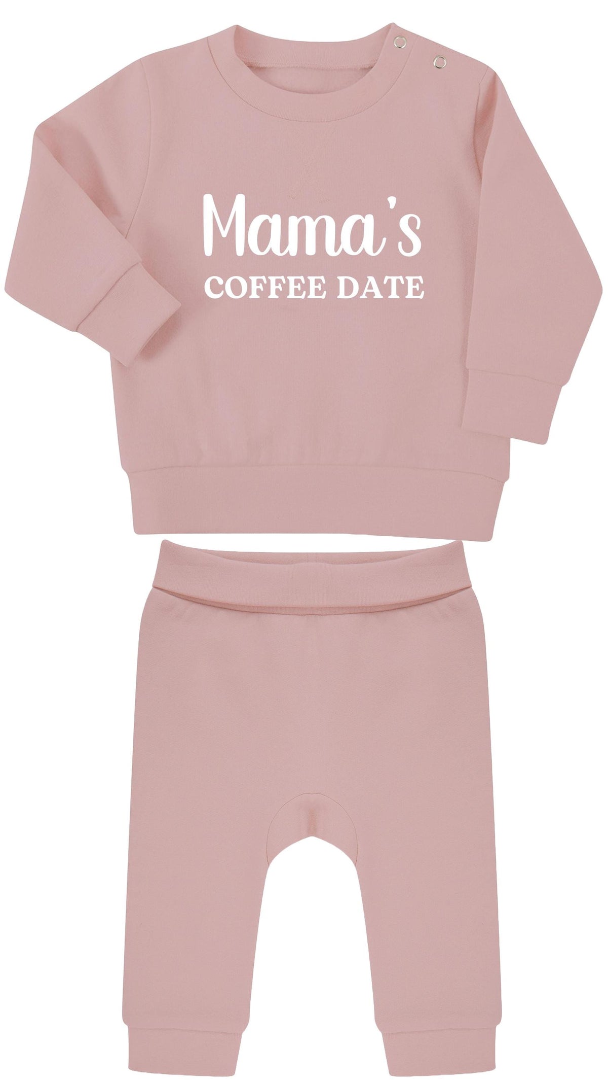 Mama's Coffee Date Baby & Toddler Sustainable Sweatshirt and Joggers Outfit Set