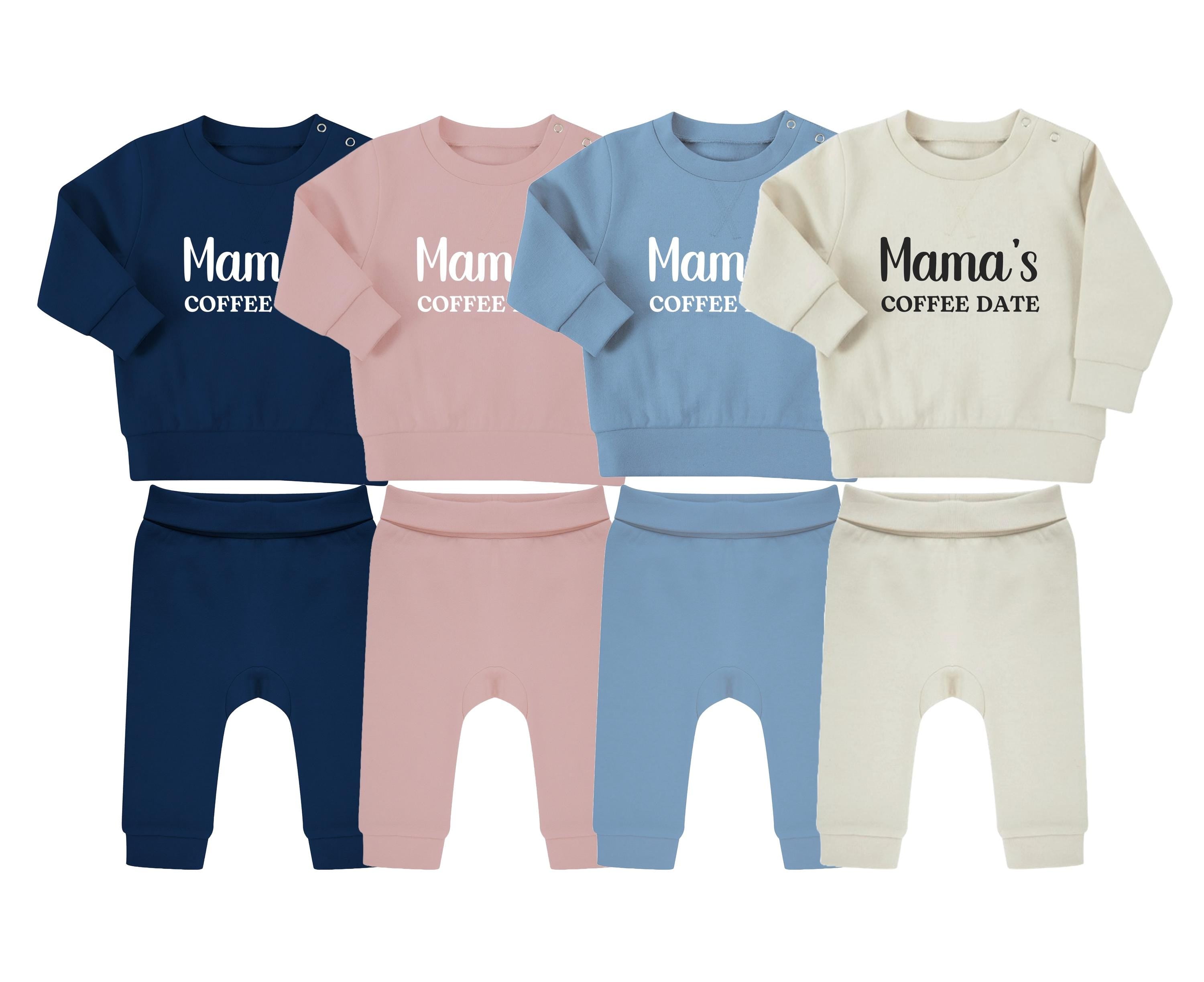 Mama's Coffee Date Baby & Toddler Sustainable Sweatshirt and Joggers Outfit Set