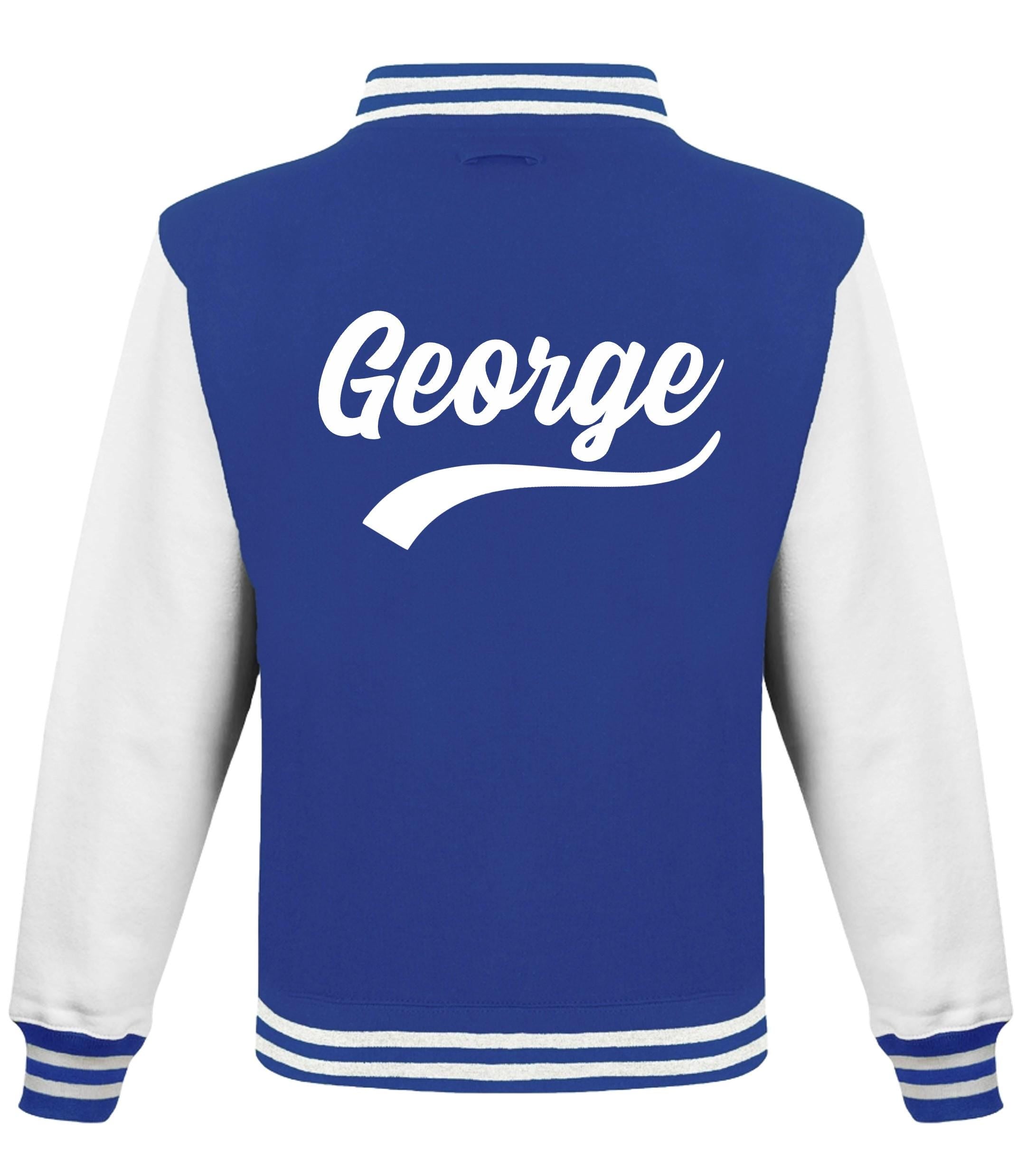 Adults Personalised Name Baseball Varsity Jacket Mens Ladies Custom Letterman College Baseball