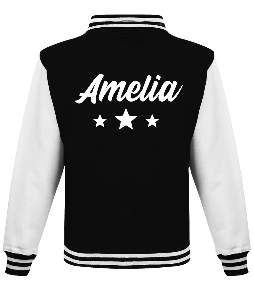 Adults Personalised Name Baseball Stars Varsity Jacket Mens Ladies Custom Letterman College Baseball