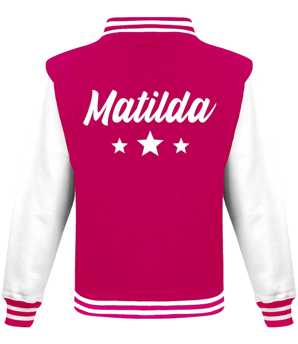 Adults Personalised Name Baseball Stars Varsity Jacket Mens Ladies Custom Letterman College Baseball
