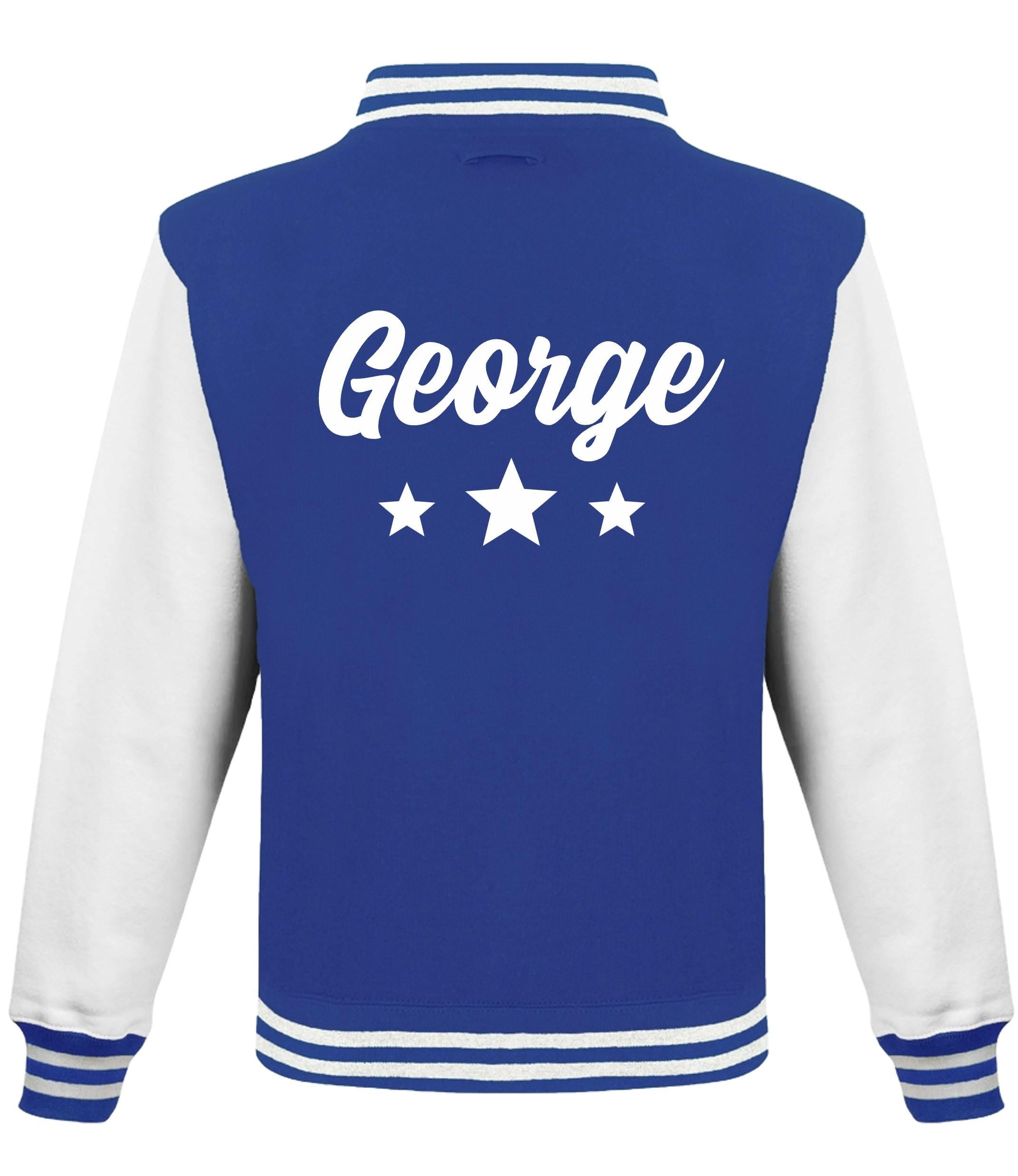 Adults Personalised Name Baseball Stars Varsity Jacket Mens Ladies Custom Letterman College Baseball