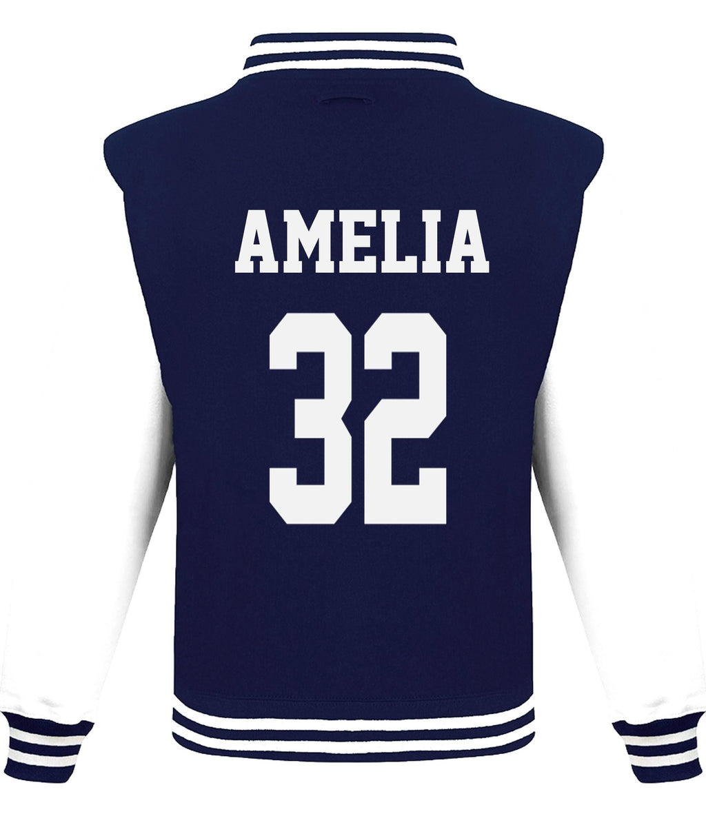 Adults Personalised Football Team Name & Number Varsity Jacket Baseball Club College Letterman