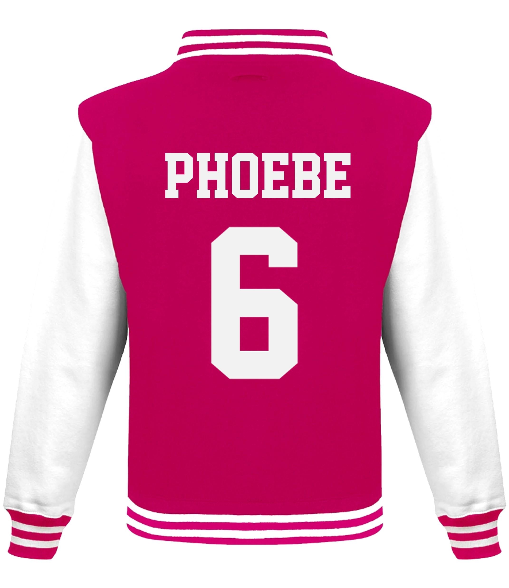 Kids Personalised Football Team Name & Number Varsity Jacket Baseball Club College Letterman