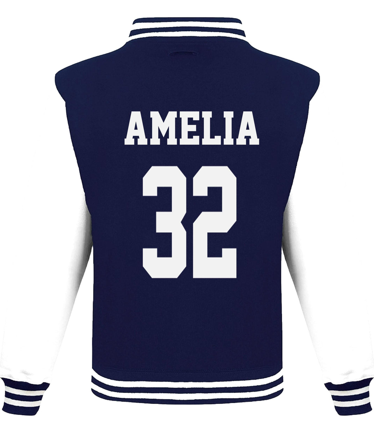 Kids Personalised Football Team Name & Number Varsity Jacket Baseball Club College Letterman