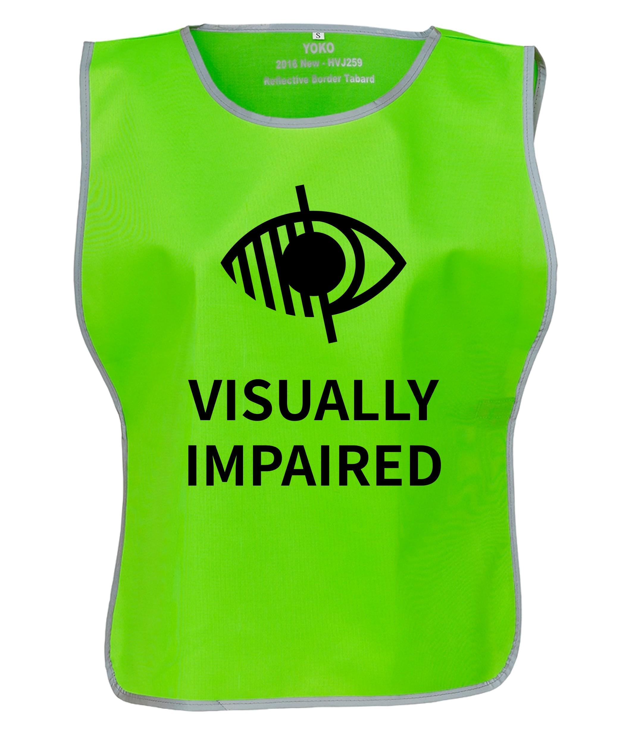Kids & Adults Visually Impaired Hi-Vis Tabard Waistcoat Reflective Safety Vest