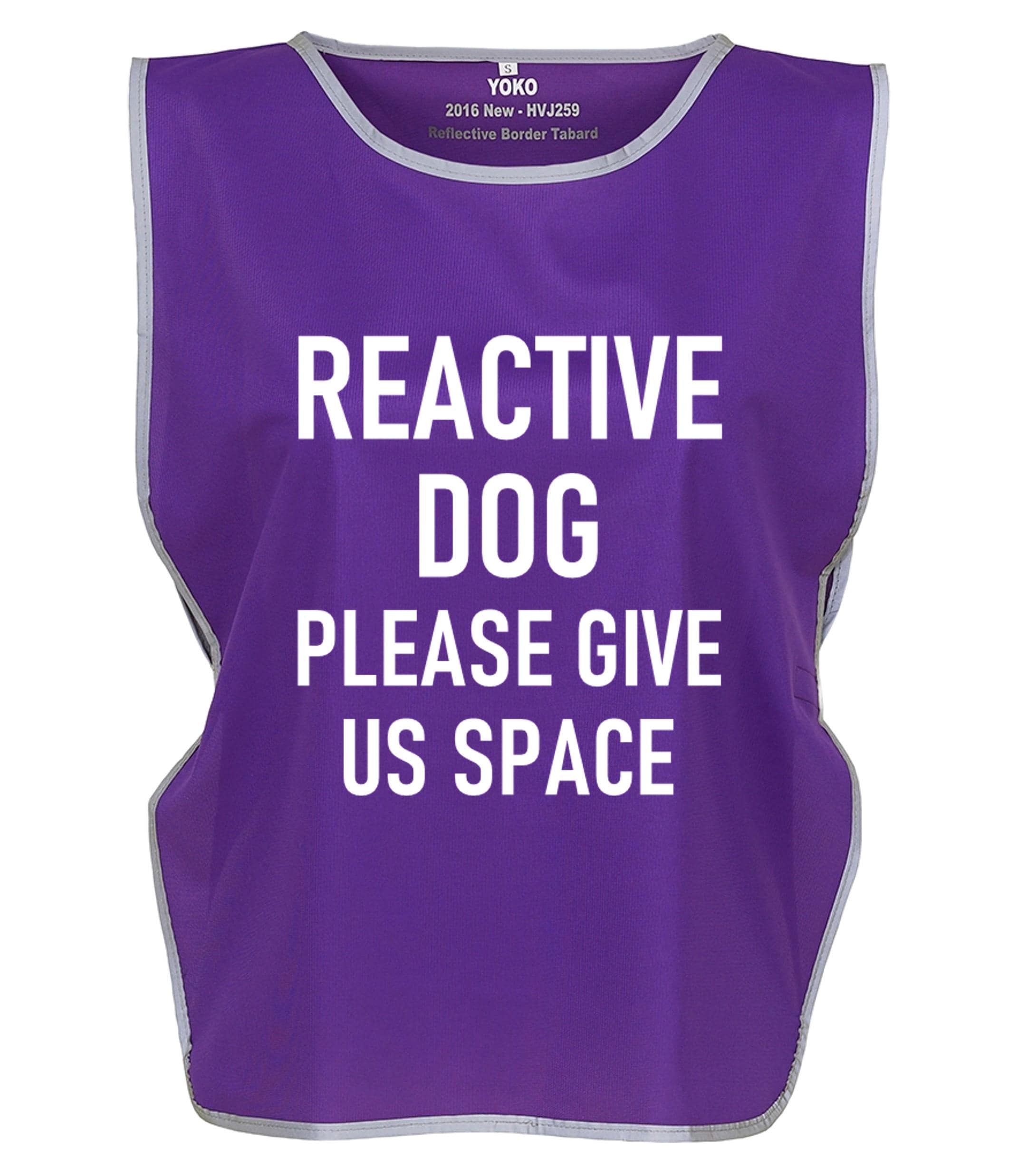 Kids & Adults Reactive Dog Hi-Vis Tabard Waistcoat Reflective Walking Safety Vest