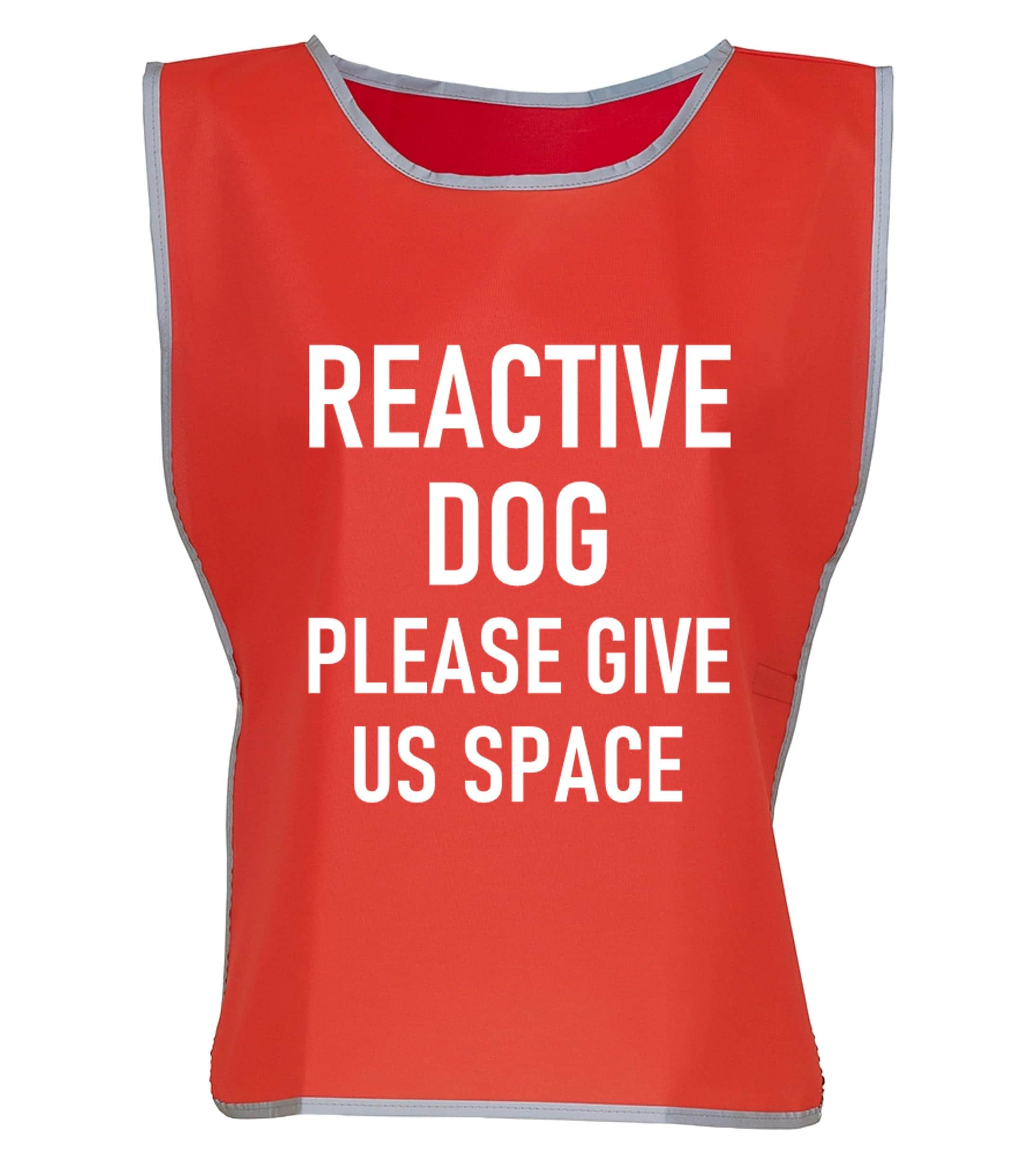Kids & Adults Reactive Dog Hi-Vis Tabard Waistcoat Reflective Walking Safety Vest