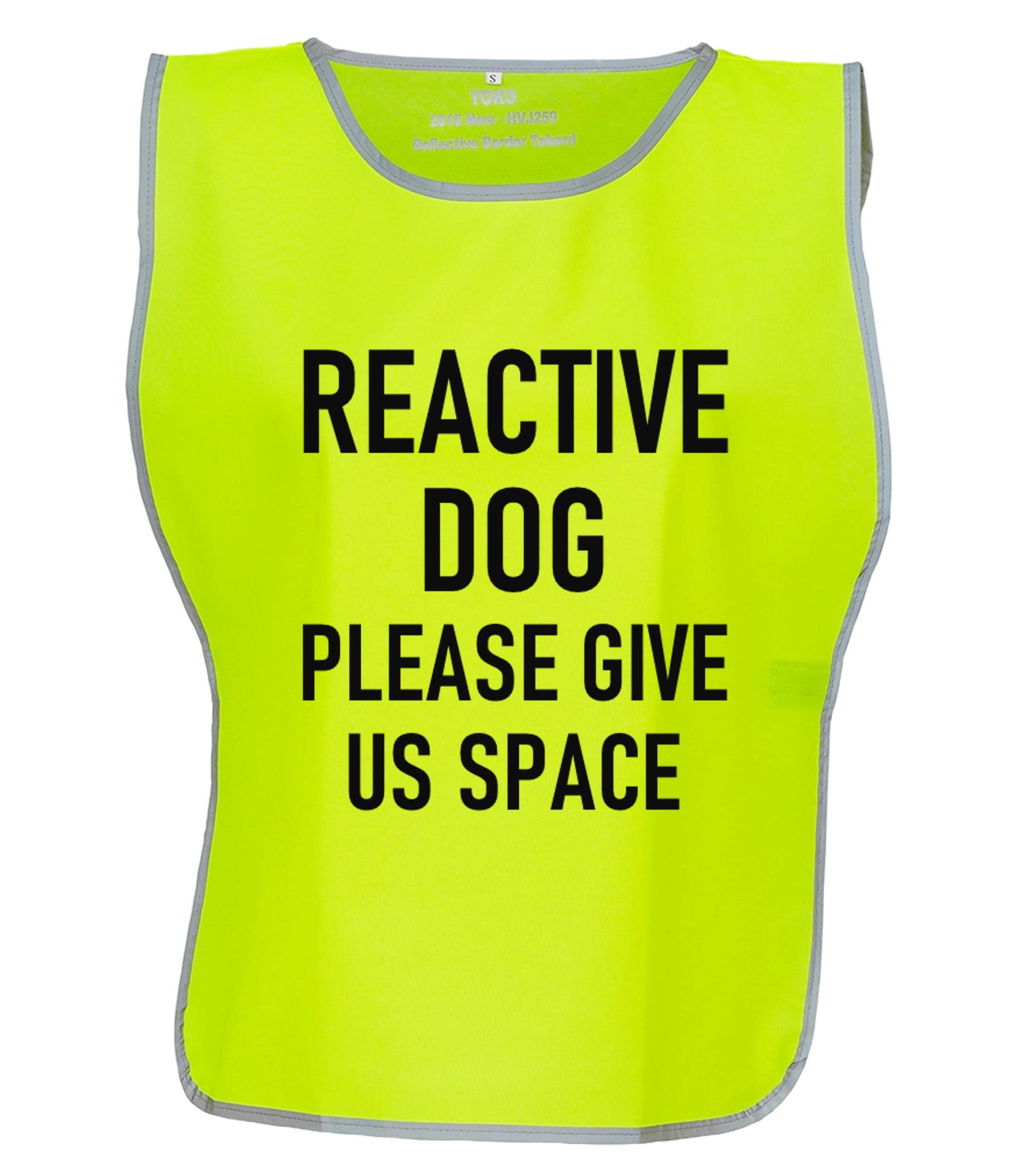 Kids & Adults Reactive Dog Hi-Vis Tabard Waistcoat Reflective Walking Safety Vest