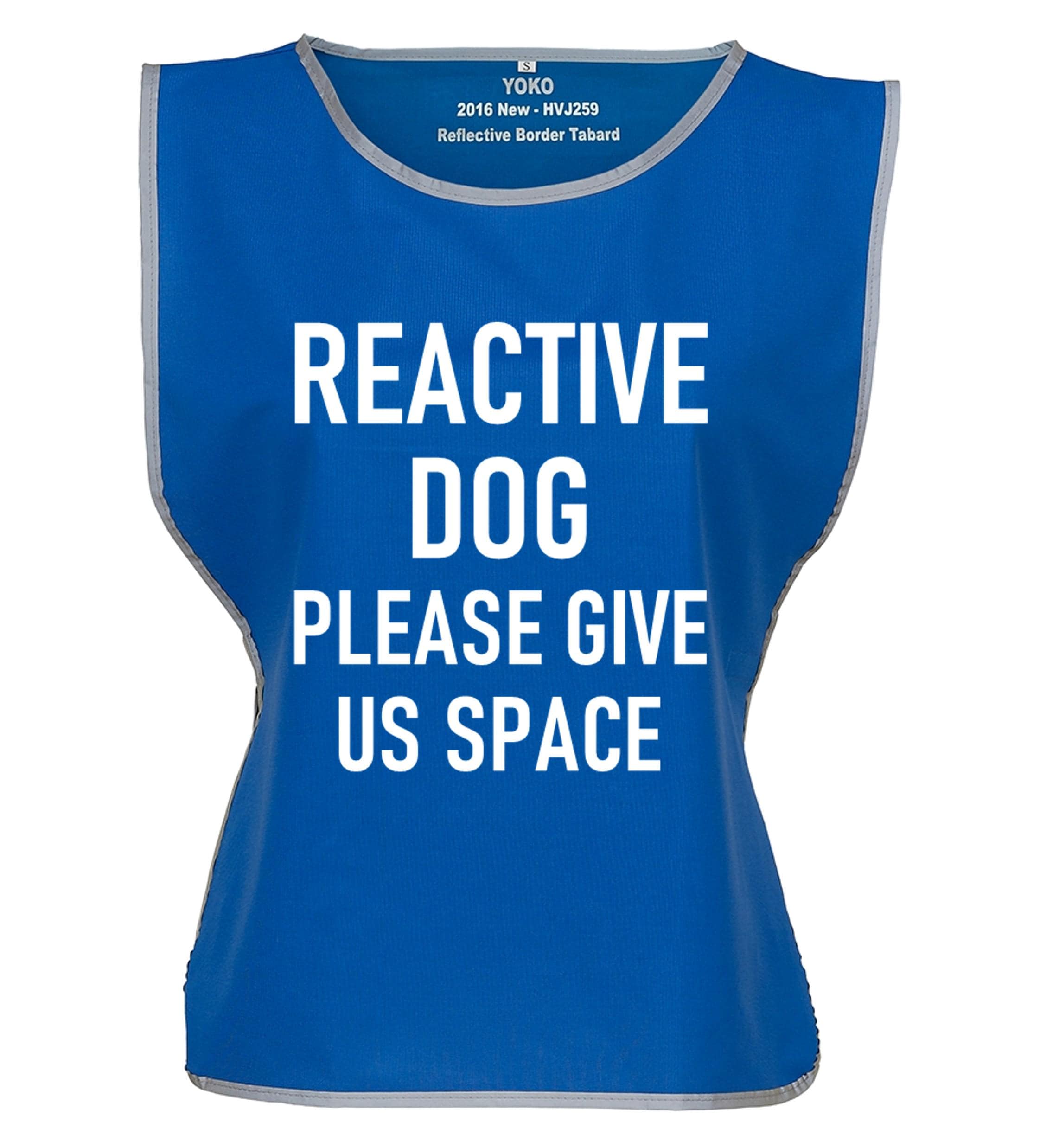 Kids & Adults Reactive Dog Hi-Vis Tabard Waistcoat Reflective Walking Safety Vest
