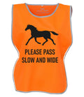 Kids & Adults Horse Riding Please Pass Slow And Wide Hi-Vis Tabard Waistcoat Reflective Safety Vest