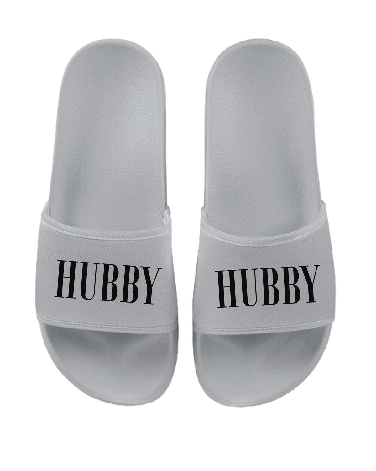 HUBBY & WIFEY Matching Sliders Newlyweds Honeymoon Slippers Gift