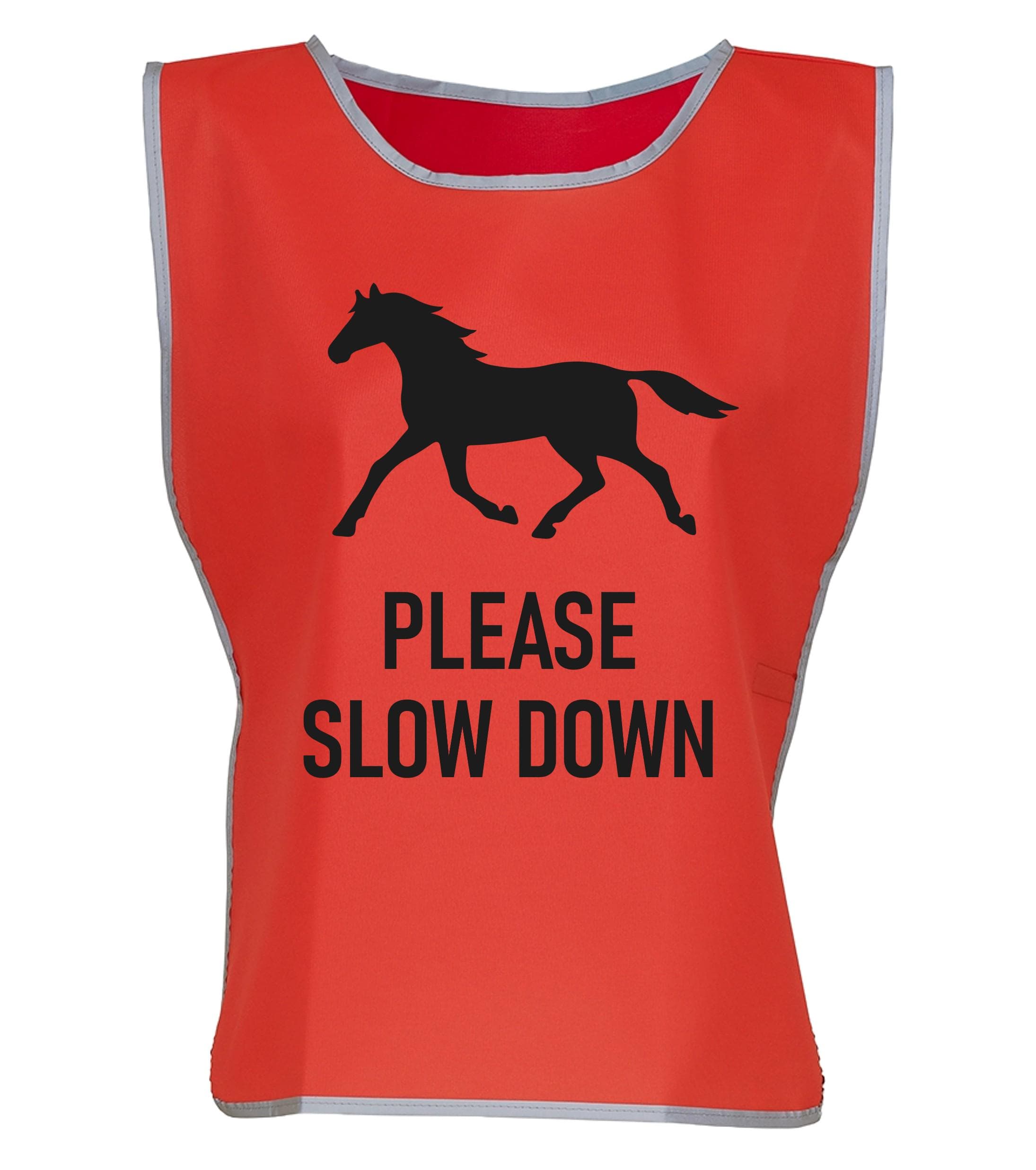 Kids & Adults Horse Riding Please Slow Down Hi-Vis Tabard Waistcoat Reflective Safety Vest