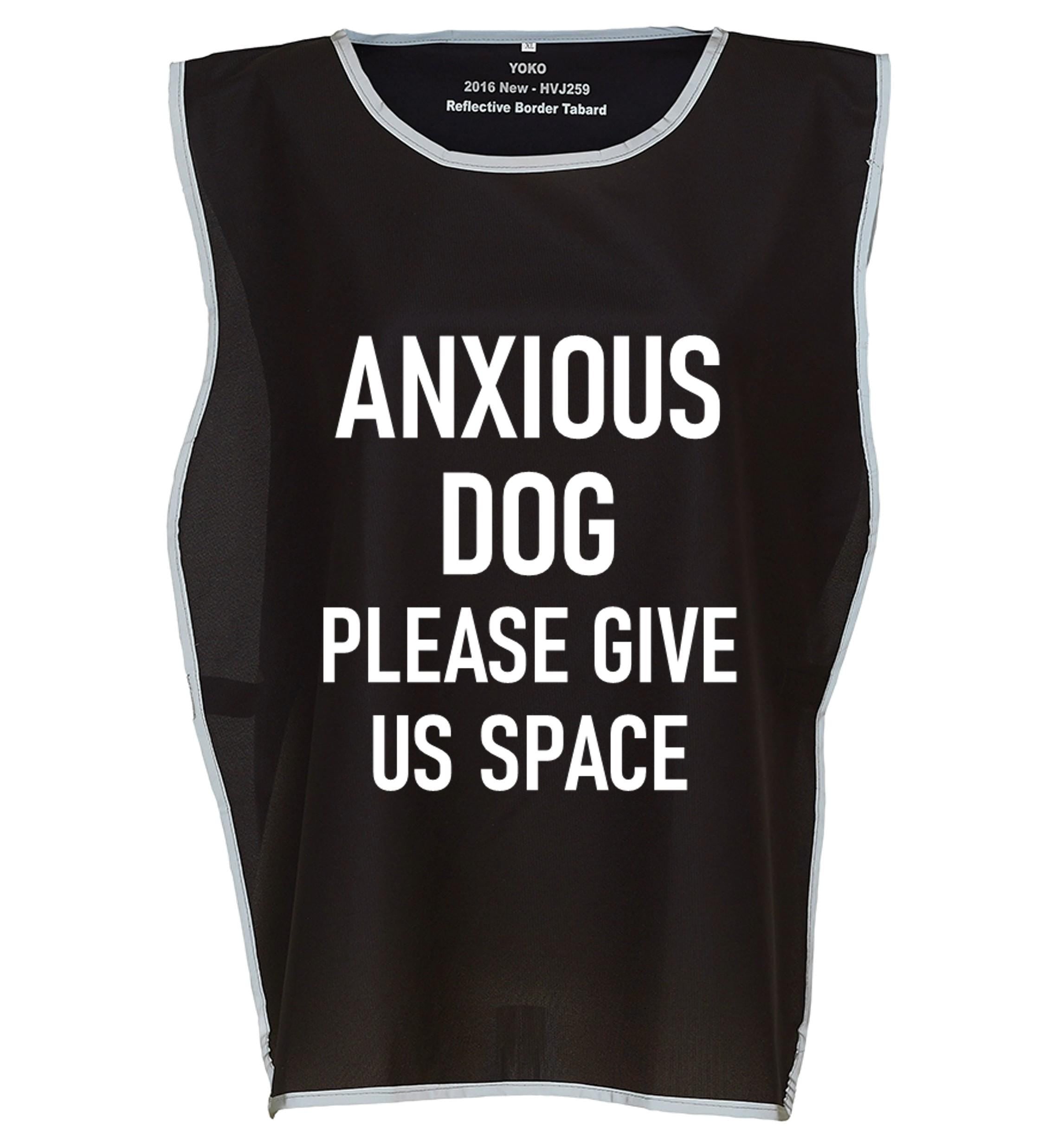 Kids & Adults Anxious Dog Hi-Vis Tabard Waistcoat Reflective Walking Safety Vest