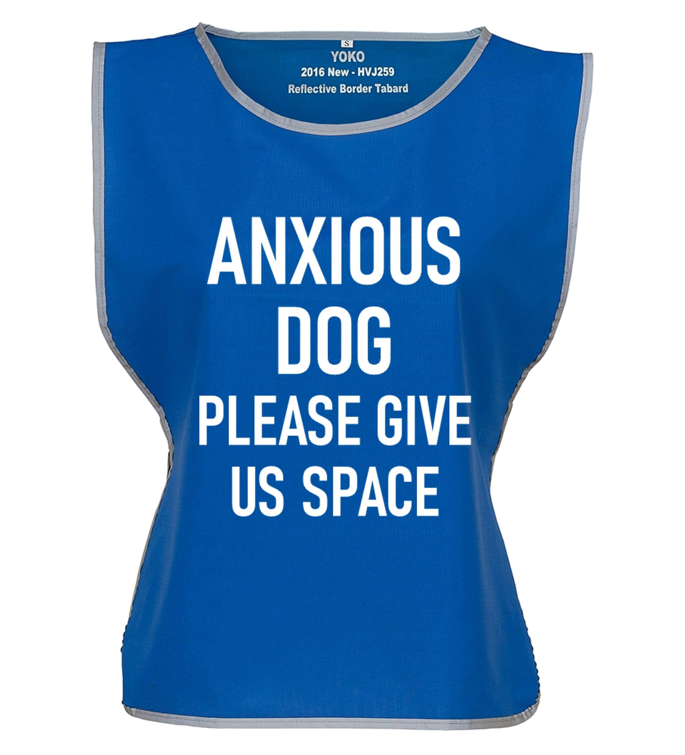 Kids & Adults Anxious Dog Hi-Vis Tabard Waistcoat Reflective Walking Safety Vest