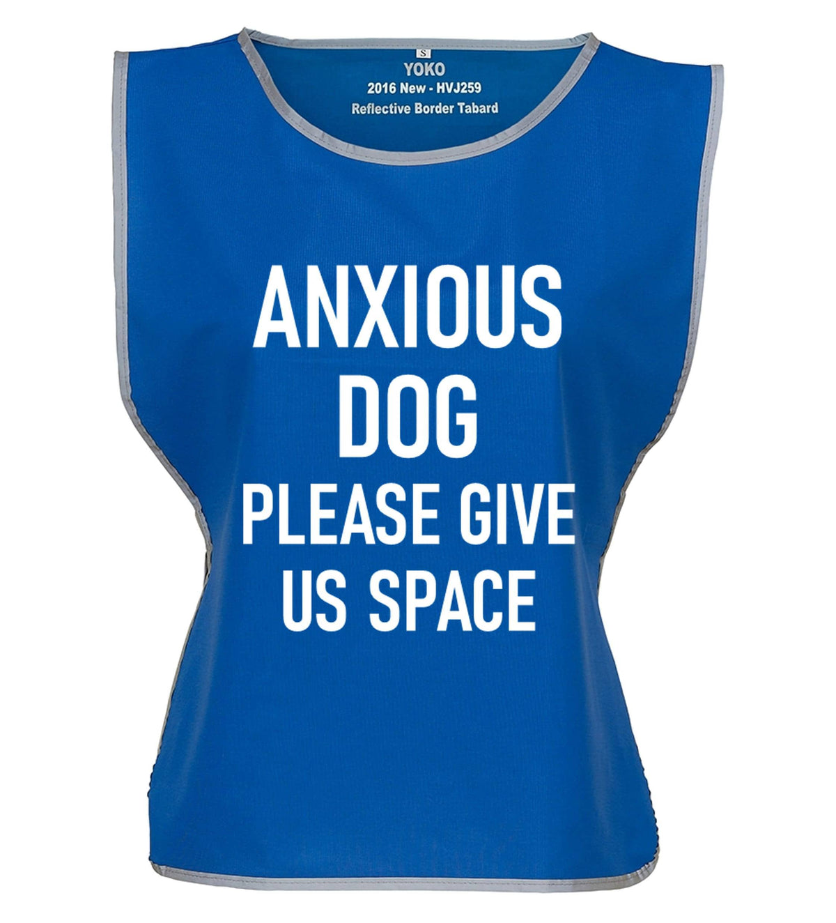 Kids & Adults Anxious Dog Hi-Vis Tabard Waistcoat Reflective Walking Safety Vest