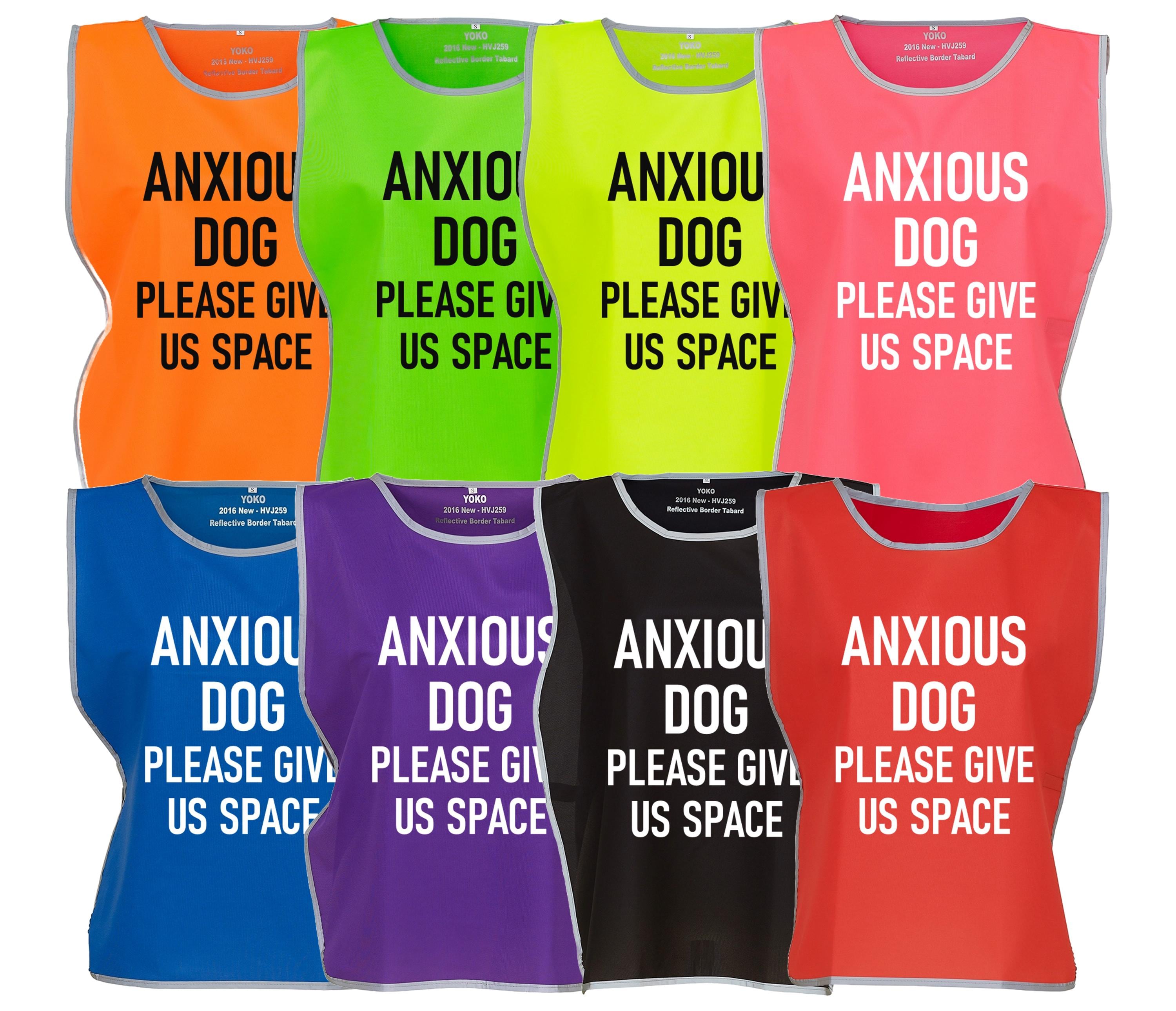 Kids & Adults Anxious Dog Hi-Vis Tabard Waistcoat Reflective Walking Safety Vest