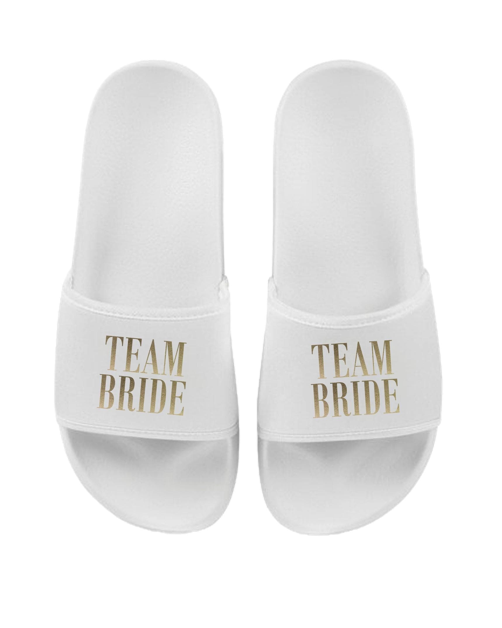 Bride, Bridesmaid, Maid of Honour, Team Bride Matching Sliders Hen Do Wedding Party Slippers