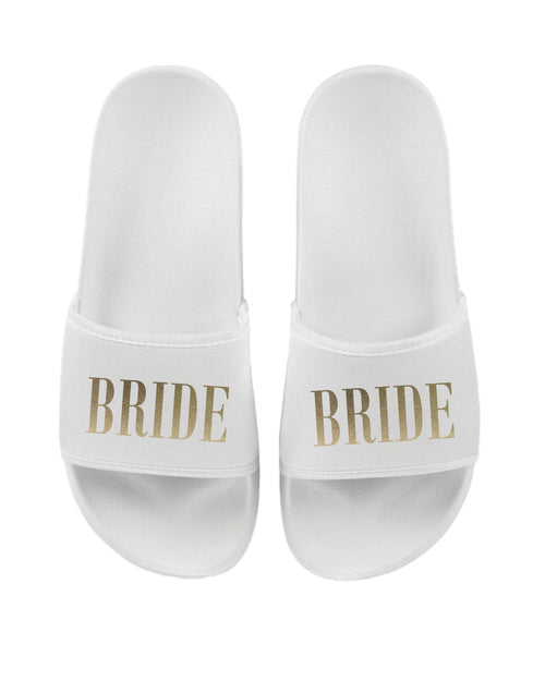 Bride, Bridesmaid, Maid of Honour, Team Bride Matching Sliders Hen Do Wedding Party Slippers