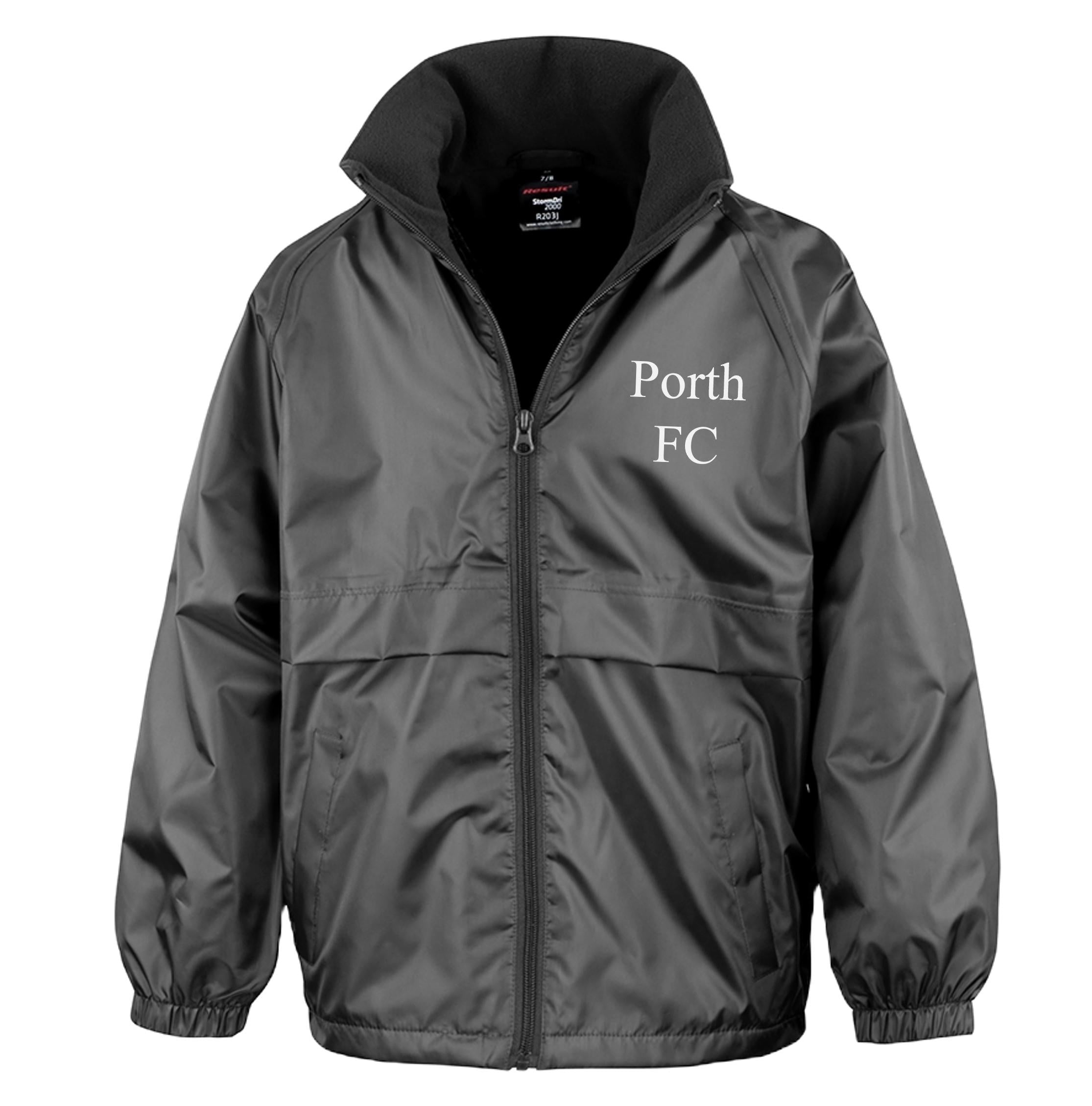 Personalised Kids Microfleece Lined Waterproof & Windproof Jacket Custom Text Initials Football Club Team School Coat