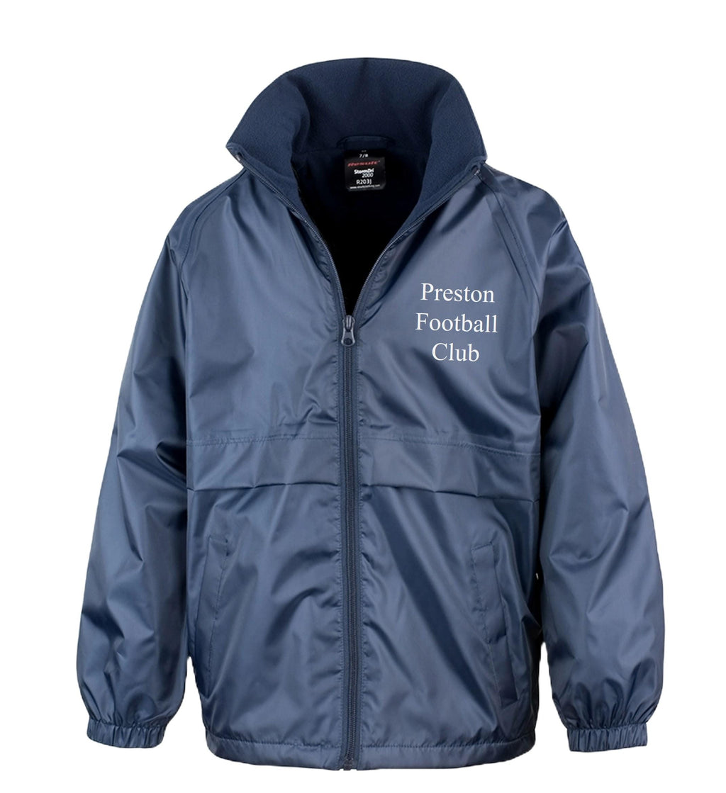 Personalised Kids Microfleece Lined Waterproof & Windproof Jacket Custom Text Initials Football Club Team School Coat