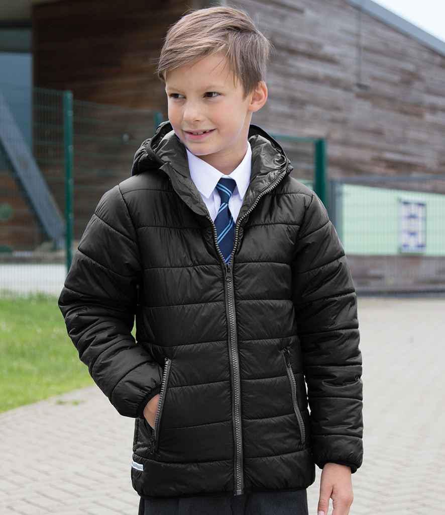 Personalised Kids Padded Puffer Jacket Showerproof & Windproof Custom Text Initials School Coat