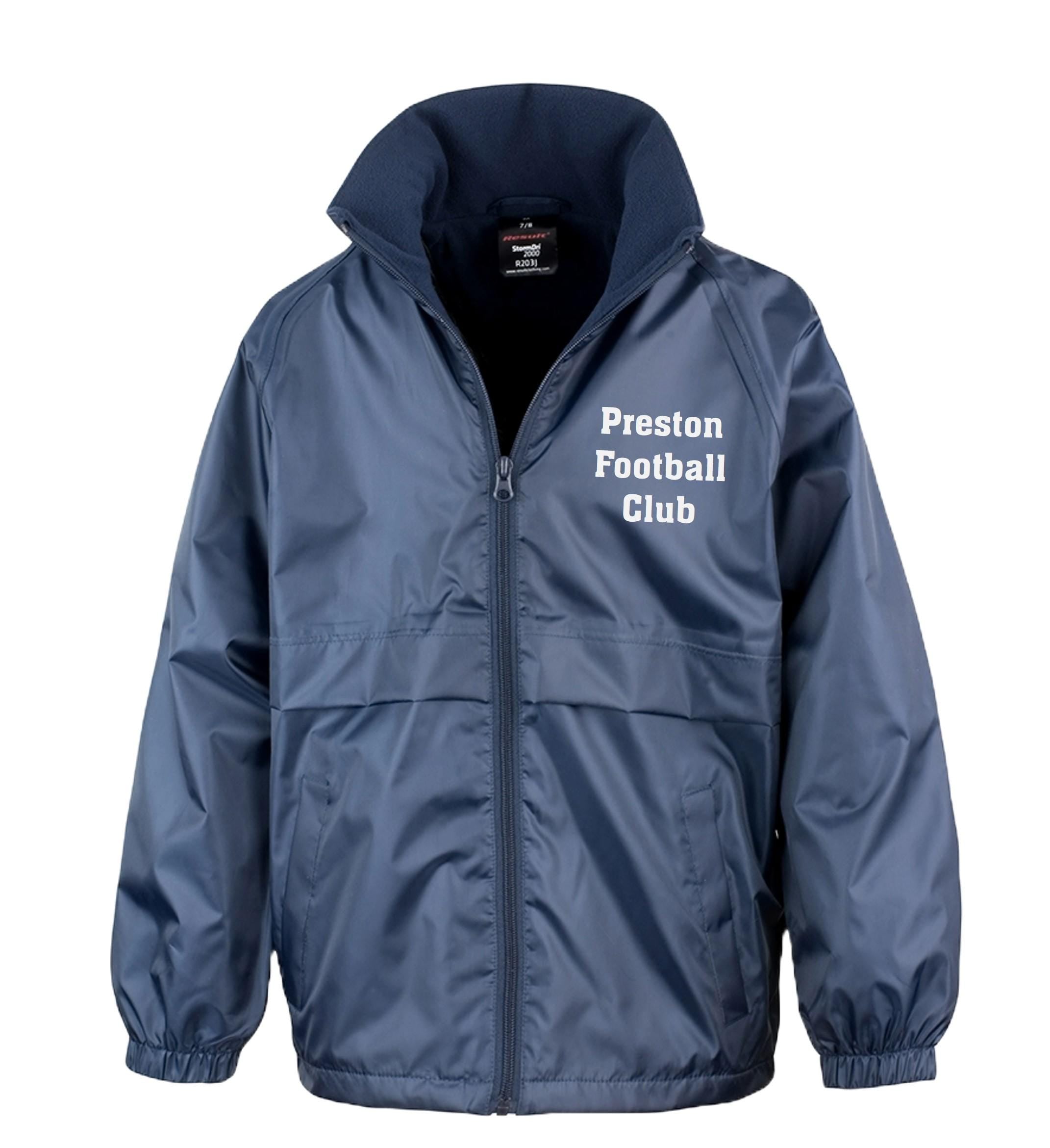 Personalised Kids Microfleece Lined Waterproof & Windproof Jacket Custom Text Initials Football Club Team School Coat