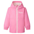 Personalised Kids & Toddlers Rain Coat Custom Text Initials School Nursery Showerproof Jacket