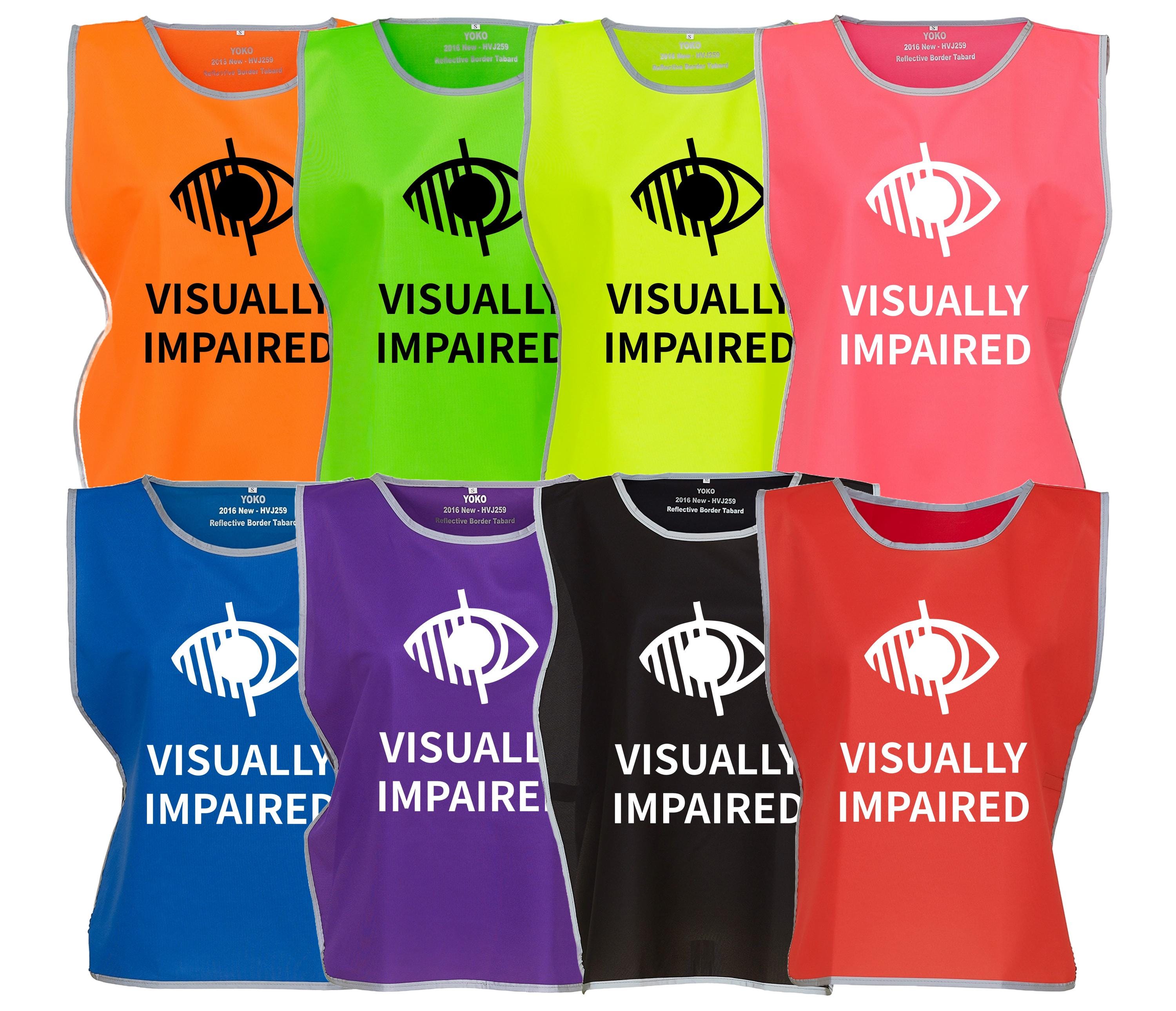 Kids & Adults Visually Impaired Hi-Vis Tabard Waistcoat Reflective Safety Vest