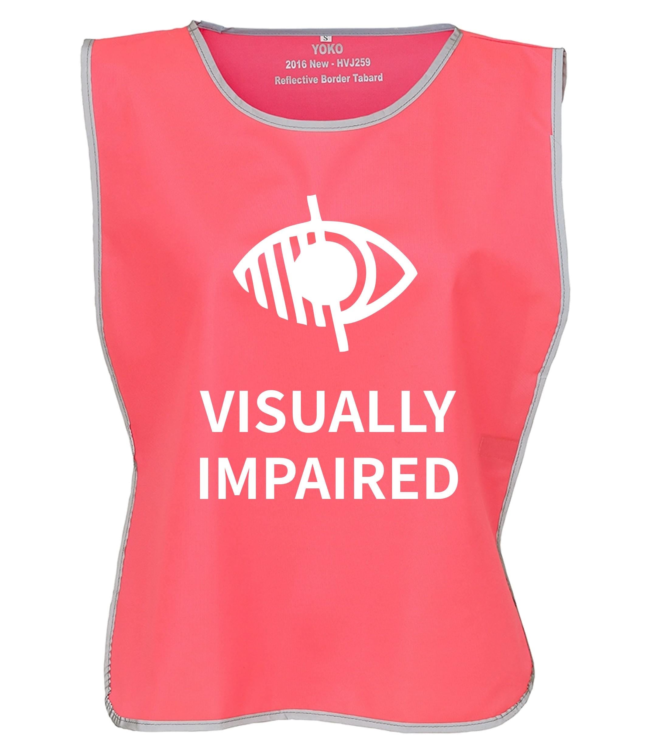 Kids & Adults Visually Impaired Hi-Vis Tabard Waistcoat Reflective Safety Vest
