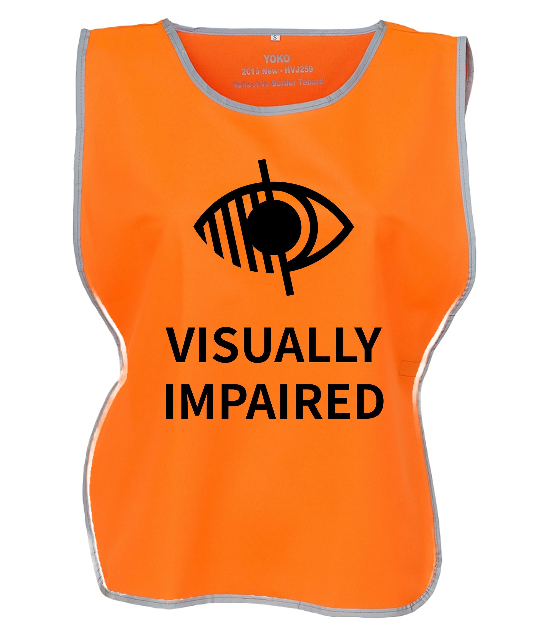 Kids & Adults Visually Impaired Hi-Vis Tabard Waistcoat Reflective Safety Vest
