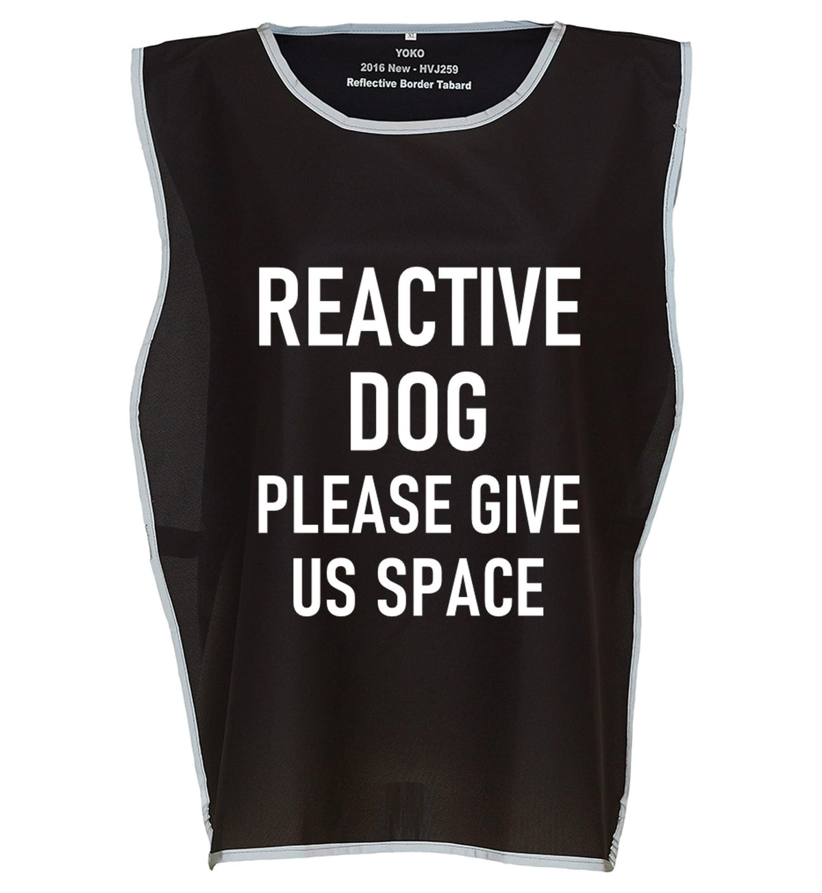Kids & Adults Reactive Dog Hi-Vis Tabard Waistcoat Reflective Walking Safety Vest