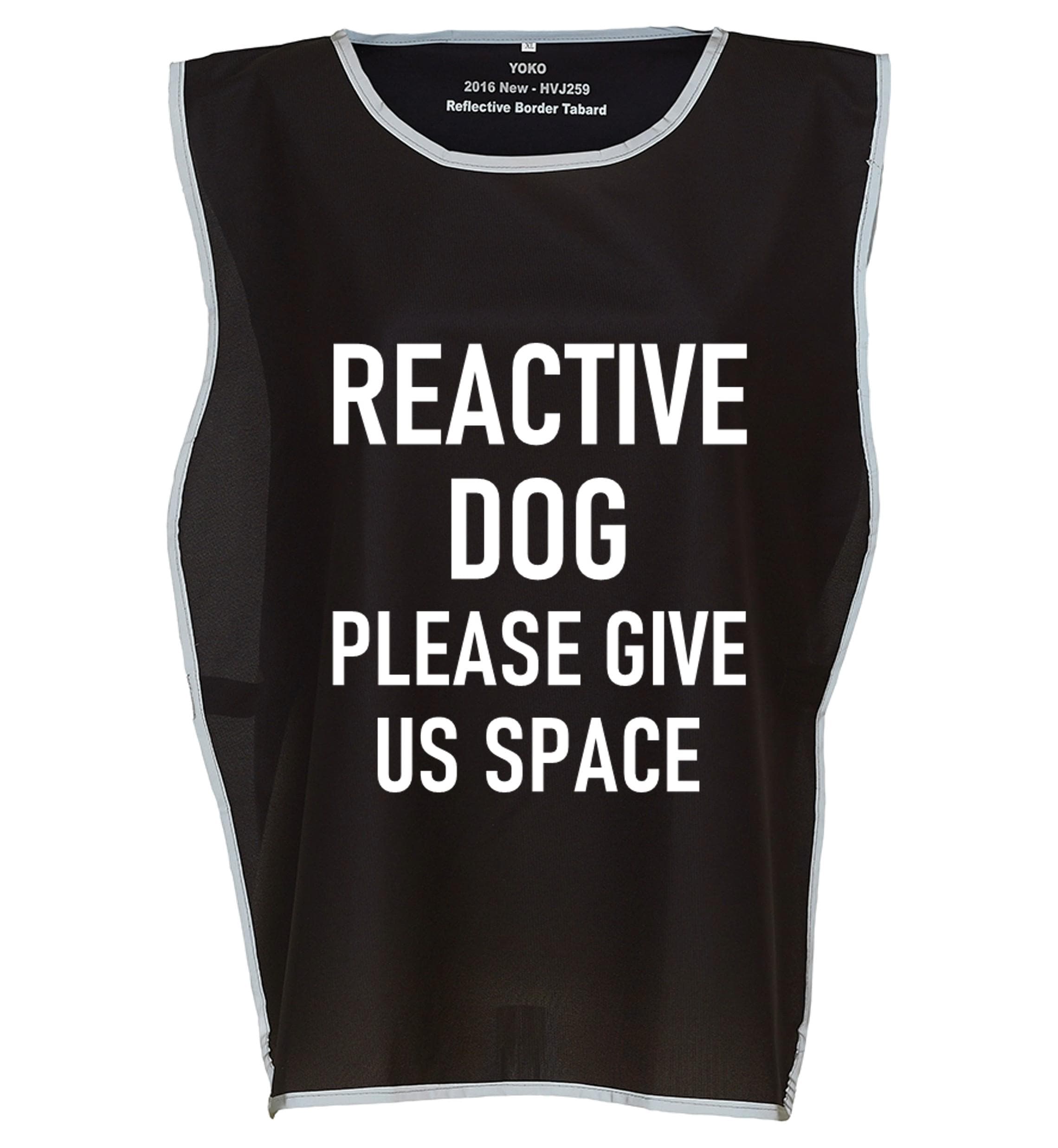Kids & Adults Reactive Dog Hi-Vis Tabard Waistcoat Reflective Walking Safety Vest
