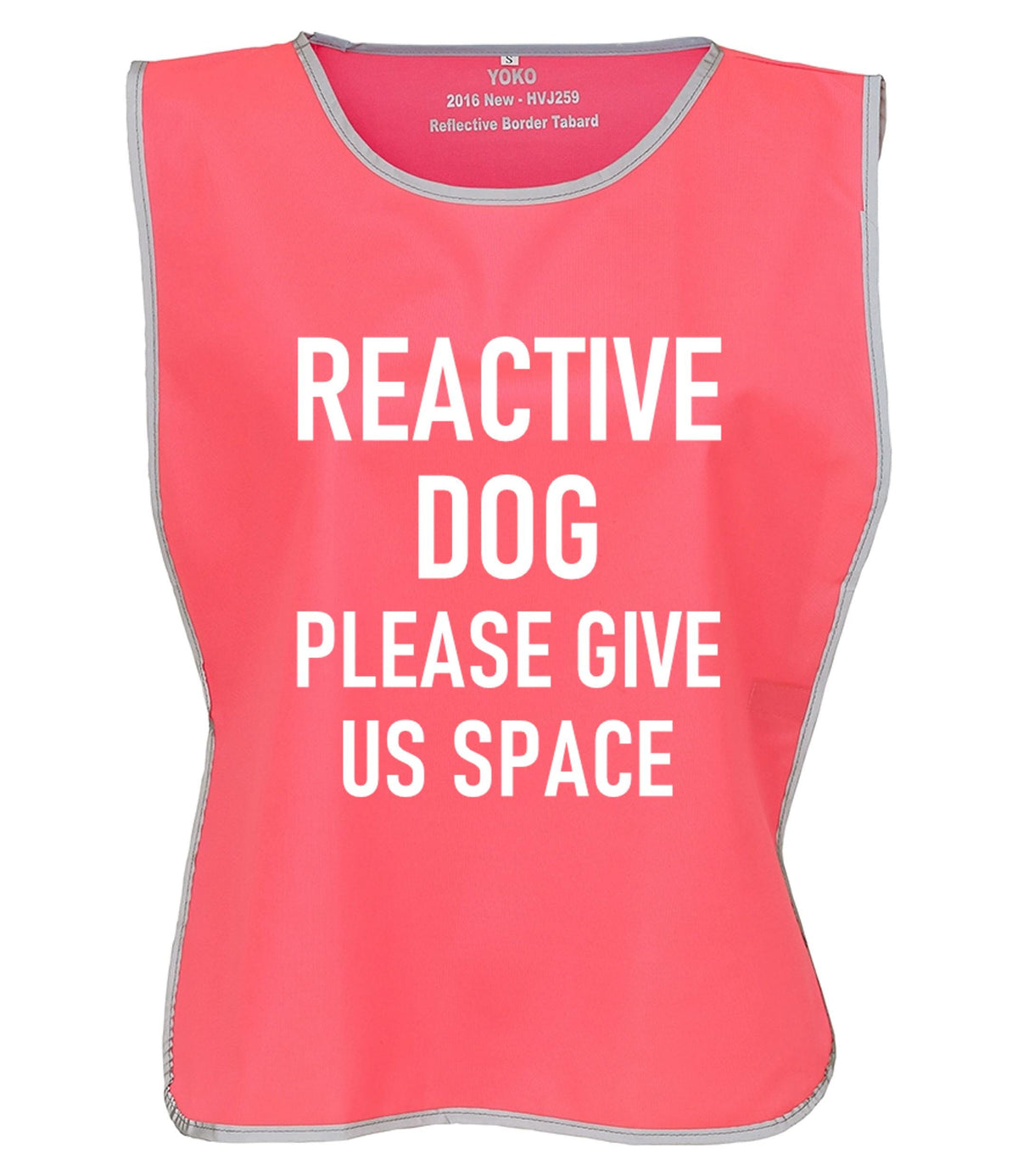 Kids & Adults Reactive Dog Hi-Vis Tabard Waistcoat Reflective Walking Safety Vest