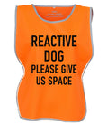 Kids & Adults Reactive Dog Hi-Vis Tabard Waistcoat Reflective Walking Safety Vest