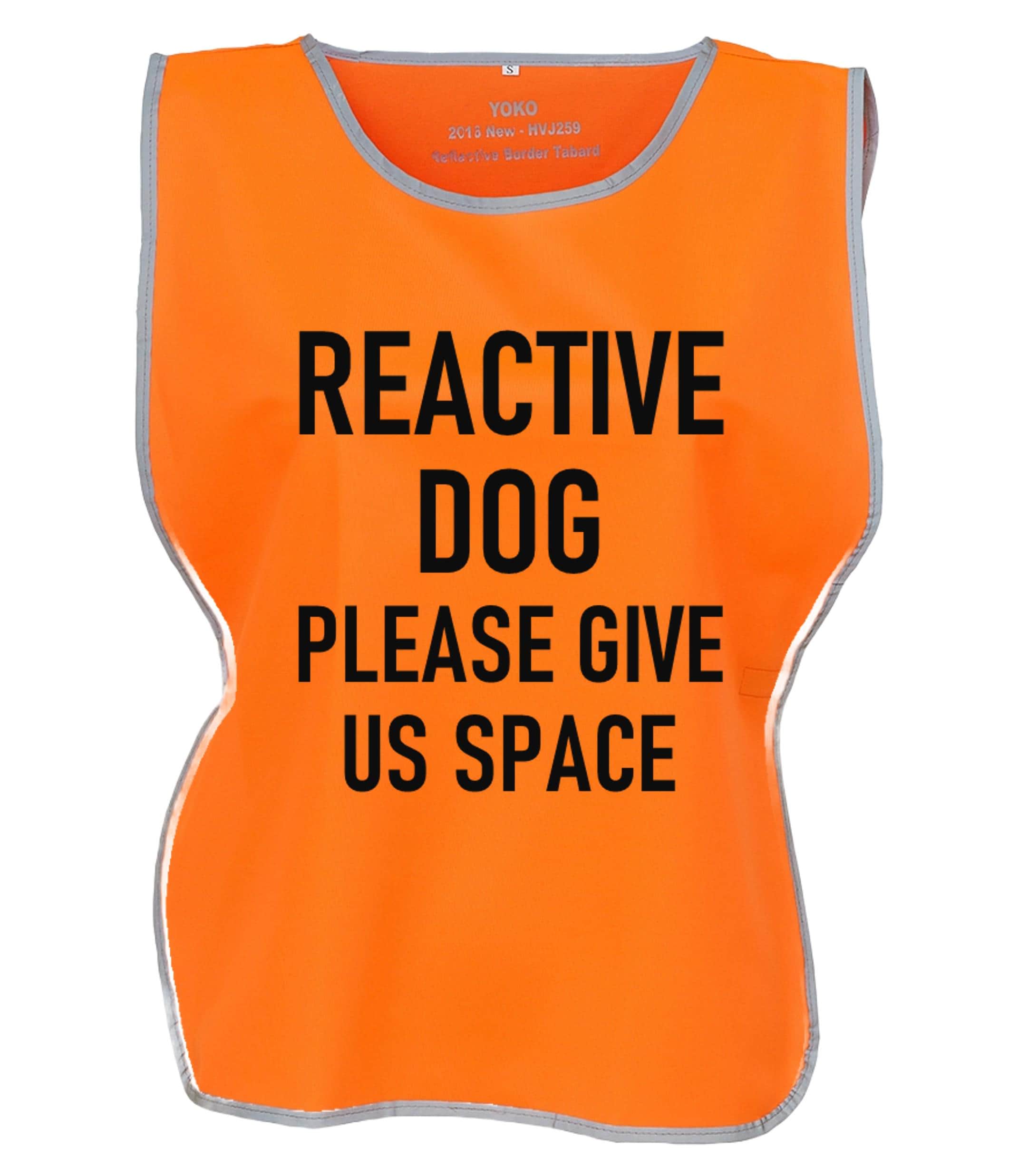 Kids & Adults Reactive Dog Hi-Vis Tabard Waistcoat Reflective Walking Safety Vest