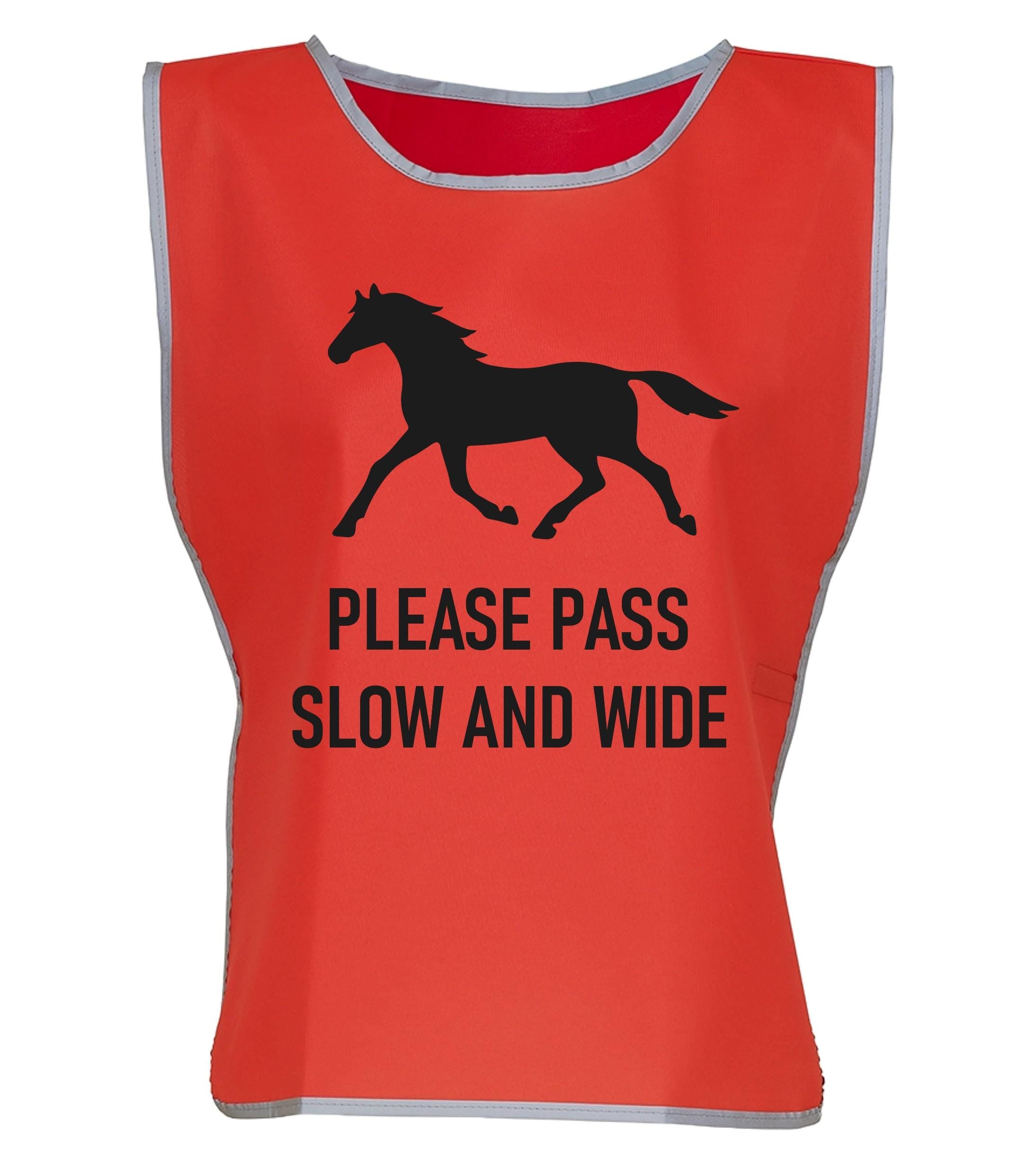 Kids & Adults Horse Riding Please Pass Slow And Wide Hi-Vis Tabard Waistcoat Reflective Safety Vest