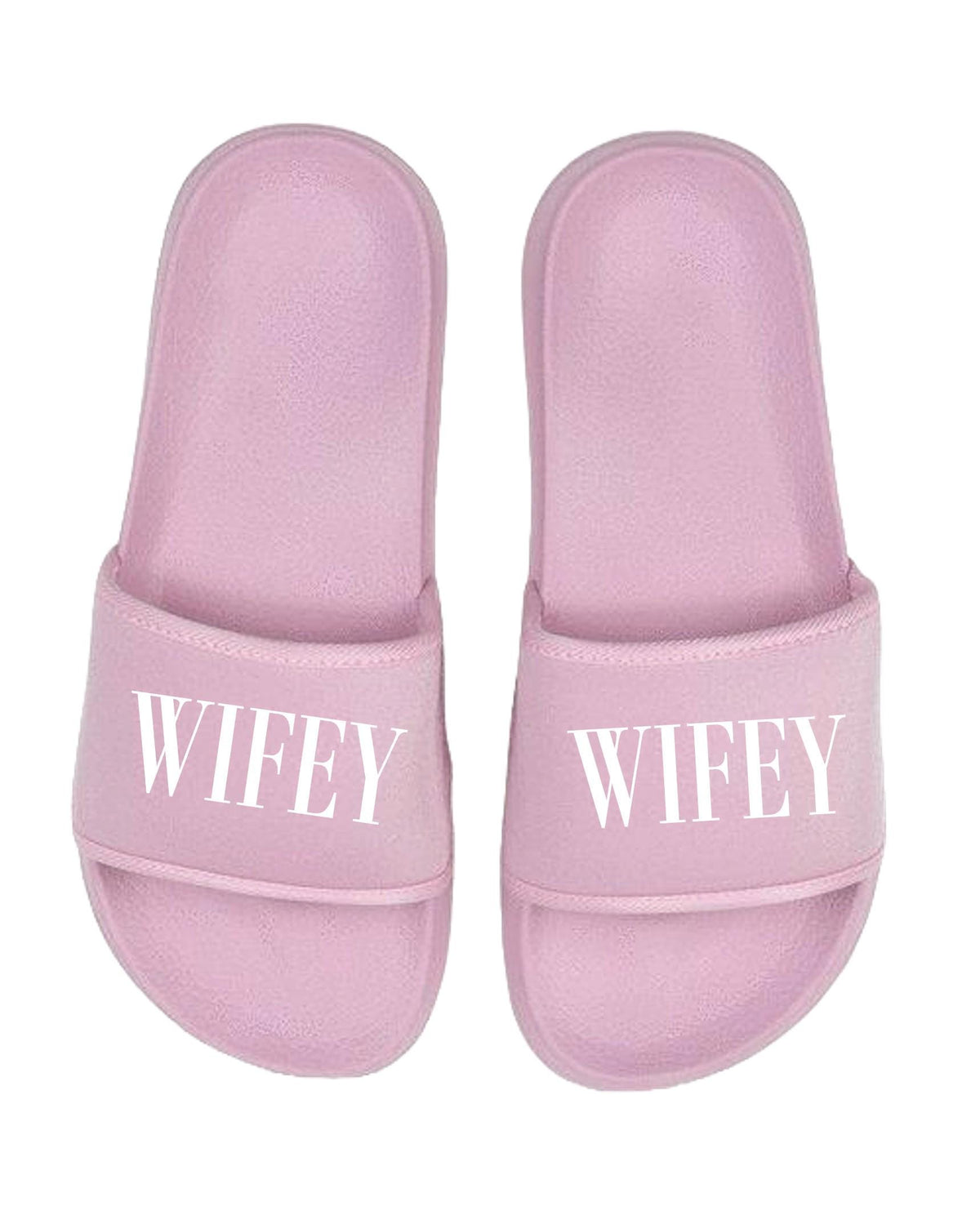 HUBBY & WIFEY Matching Sliders Newlyweds Honeymoon Slippers Gift