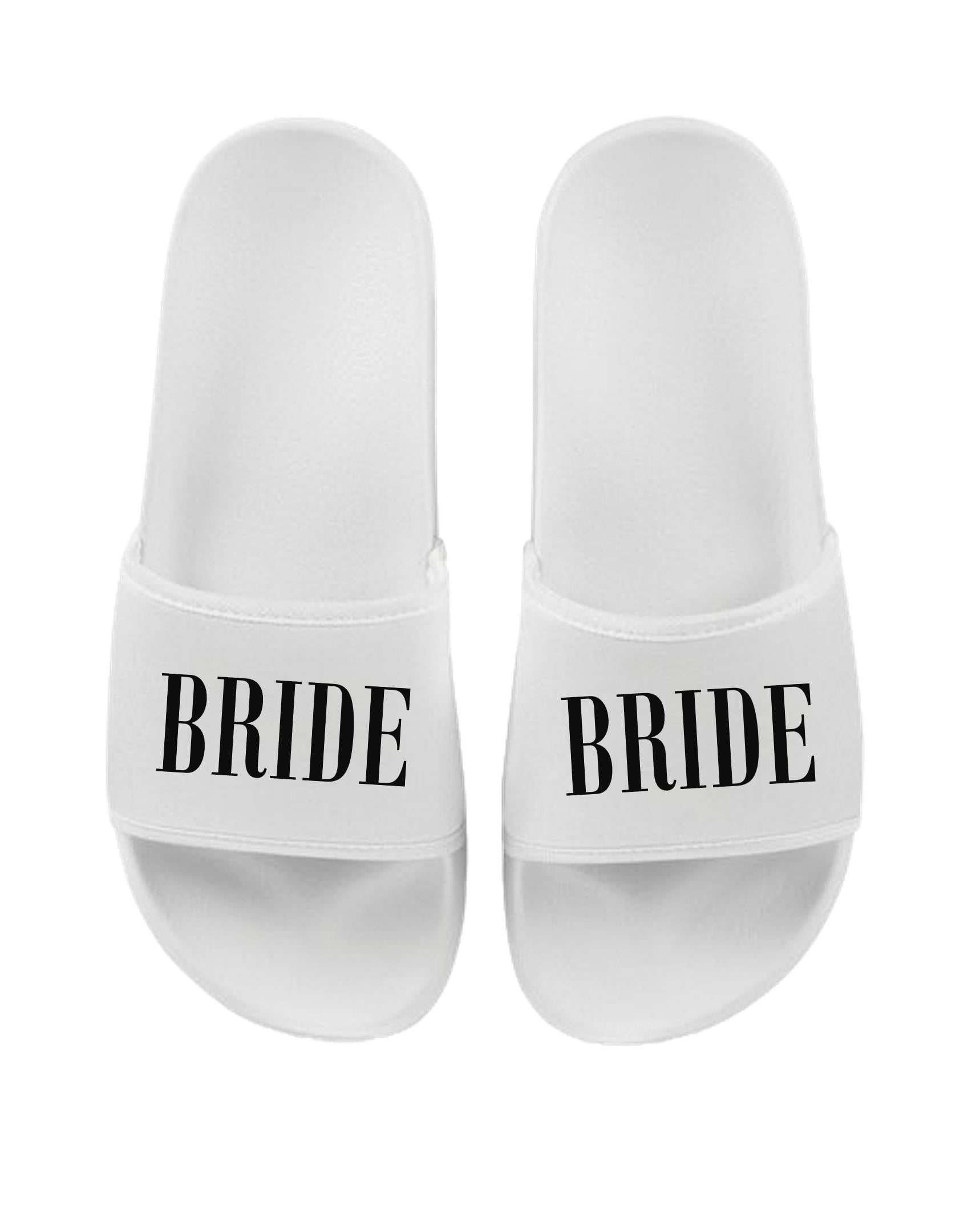 BRIDE & GROOM Matching Sliders Newlyweds Honeymoon Slippers Gift