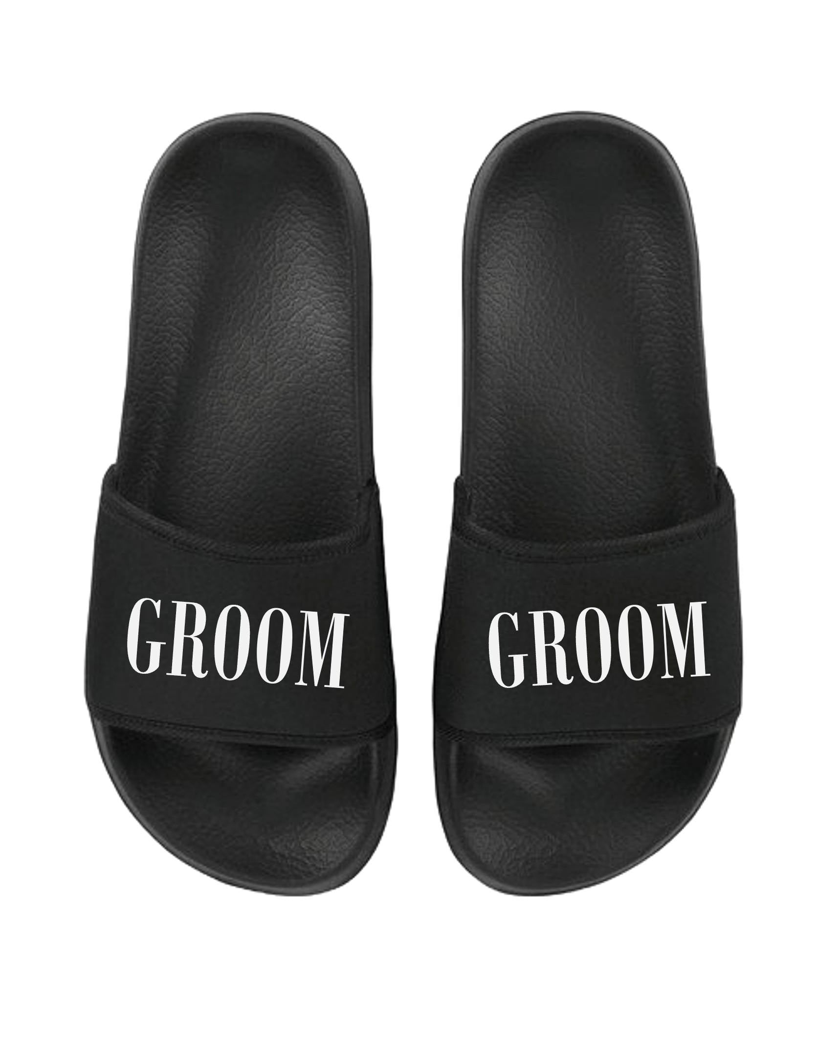 BRIDE & GROOM Matching Sliders Newlyweds Honeymoon Slippers Gift