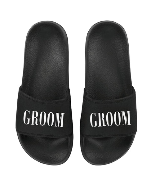 BRIDE & GROOM Matching Sliders Newlyweds Honeymoon Slippers Gift