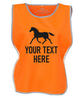 Personalised Kids & Adults Horse Riding Hi-Vis Tabard Waistcoat Reflective Safety Vest
