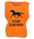 Kids & Adults Horse Riding Please Slow Down Hi-Vis Tabard Waistcoat Reflective Safety Vest
