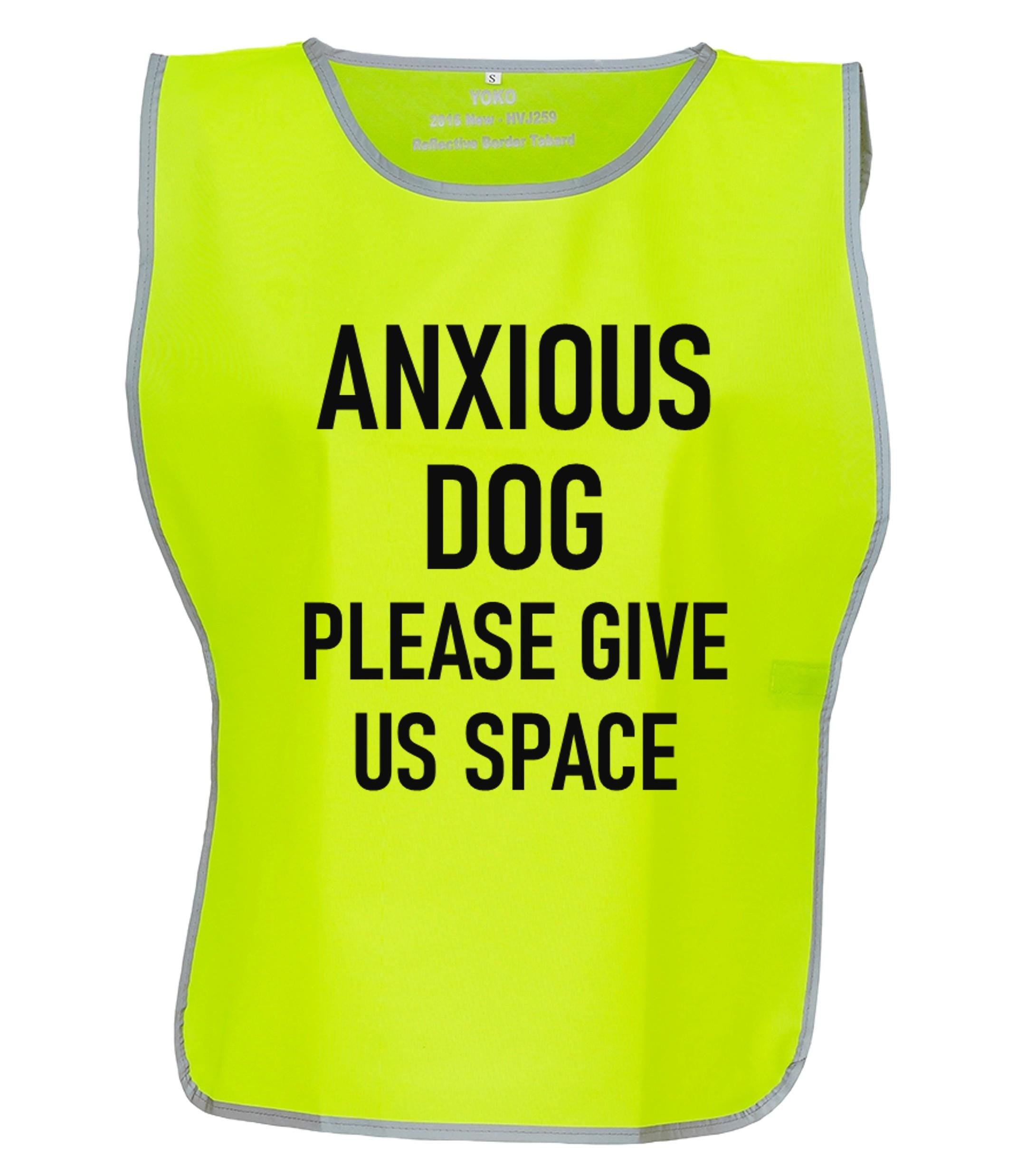 Kids & Adults Anxious Dog Hi-Vis Tabard Waistcoat Reflective Walking Safety Vest